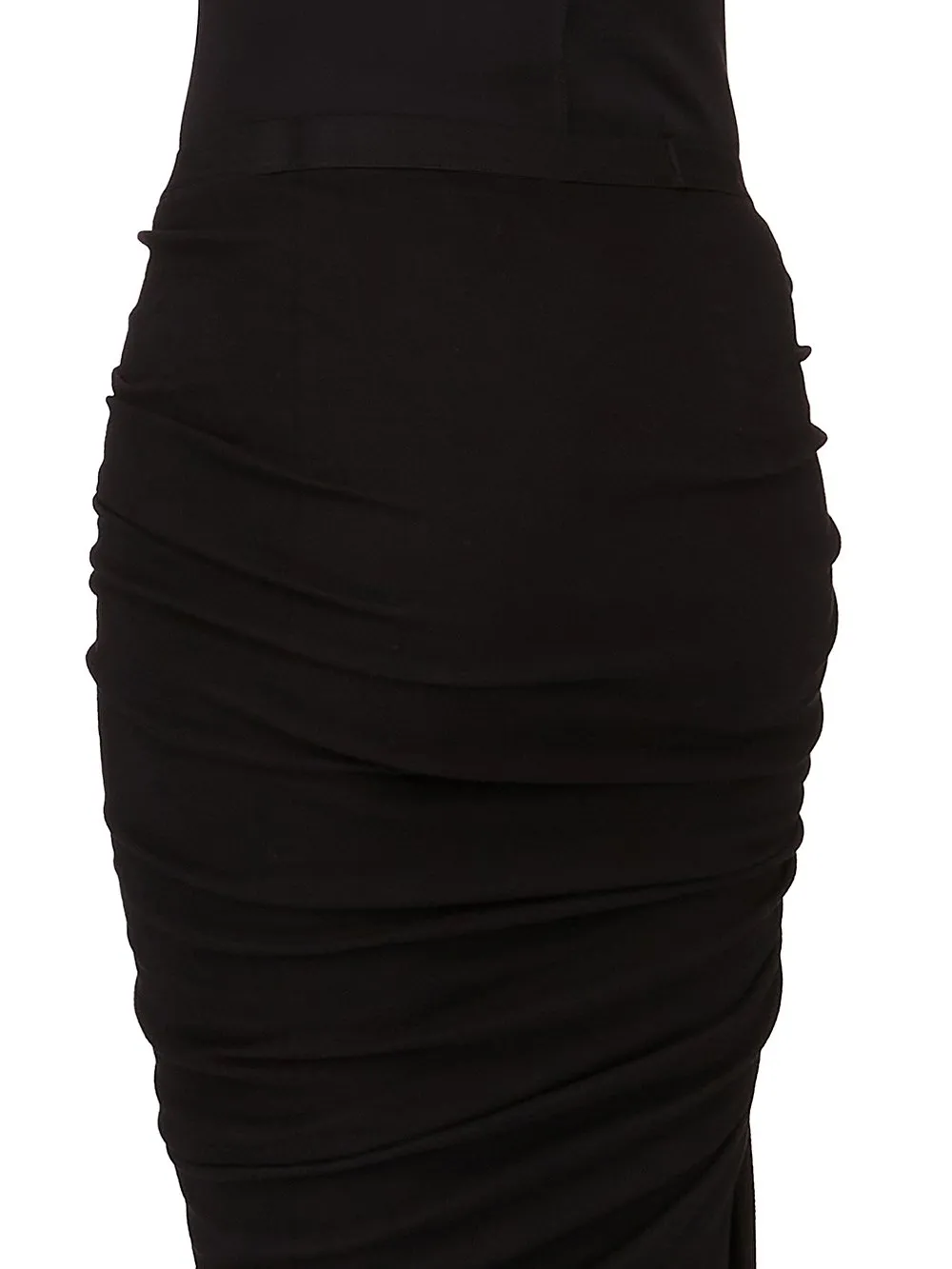 Rick Owens Concordians Edfu Skirt In Black Double Brushed Jersey