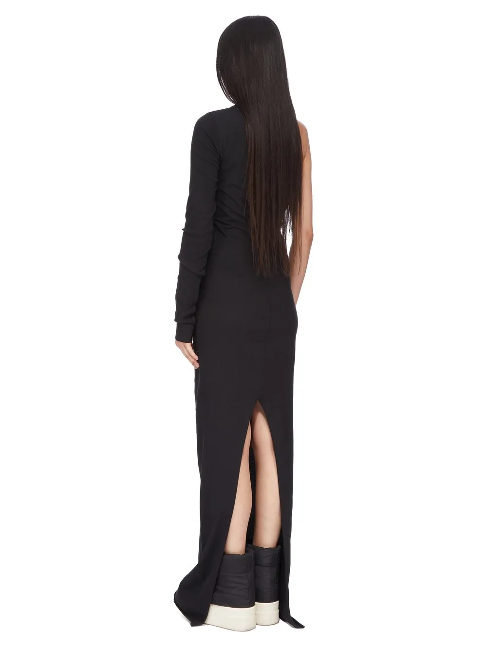 Drkshdw Concordians Ziggy Dress In Black Medium Weight Cotton Jersey