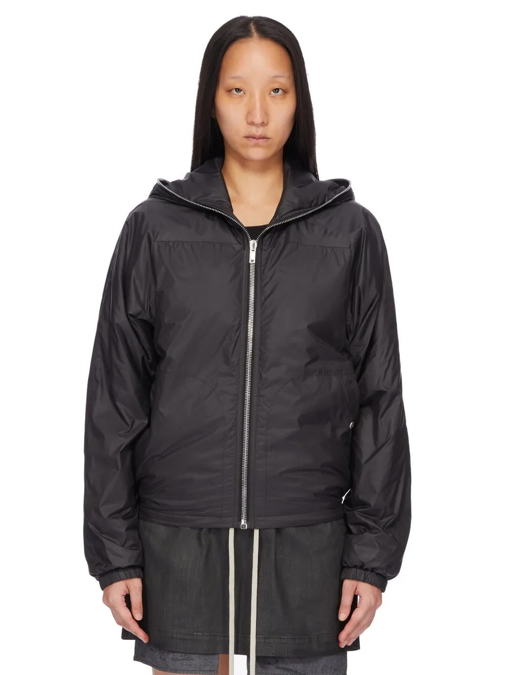 Drkshdw Concordians Selaed Windbreaker In Black Recycled Nylon.