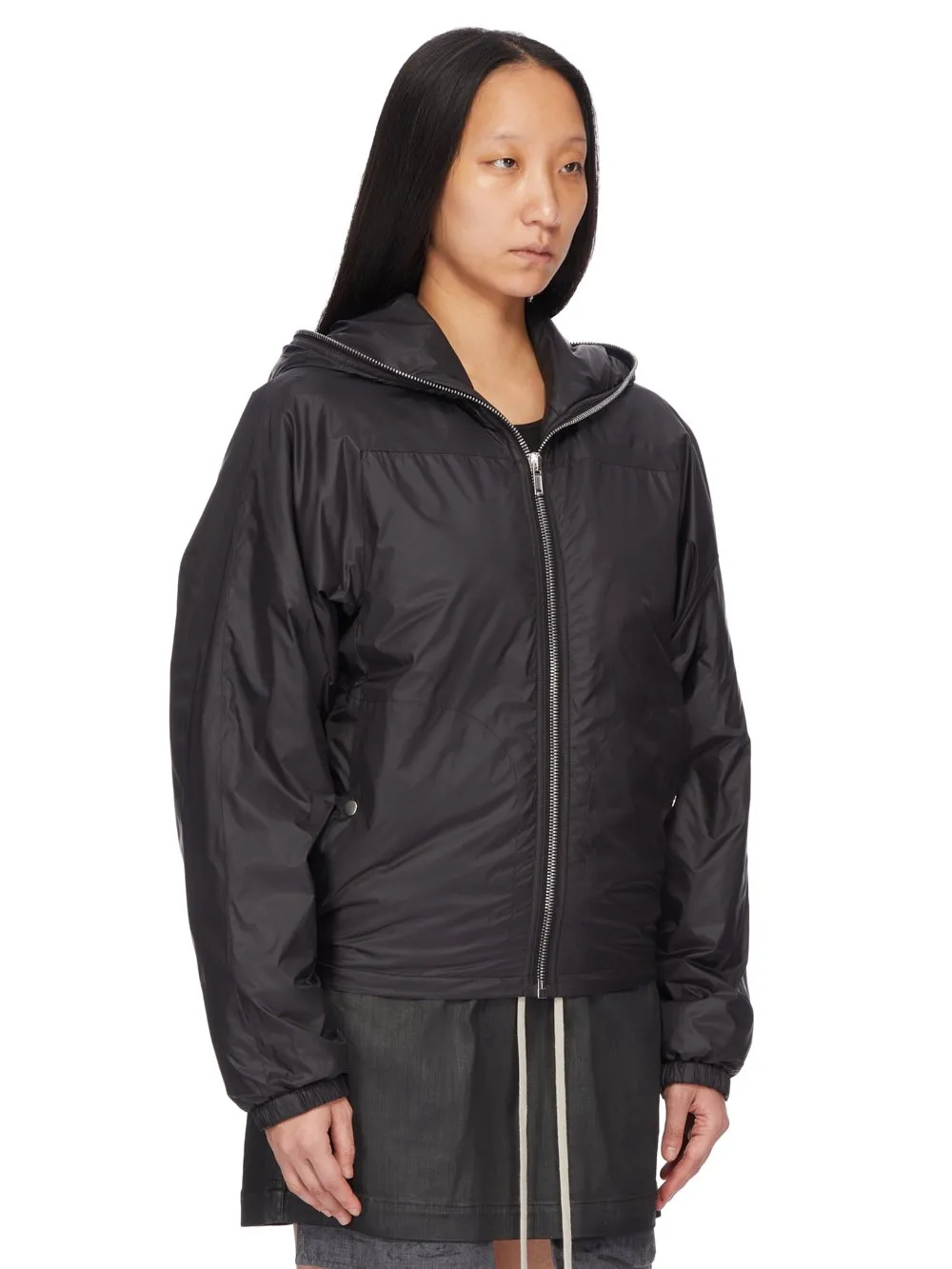 Drkshdw Concordians Selaed Windbreaker In Black Recycled Nylon.