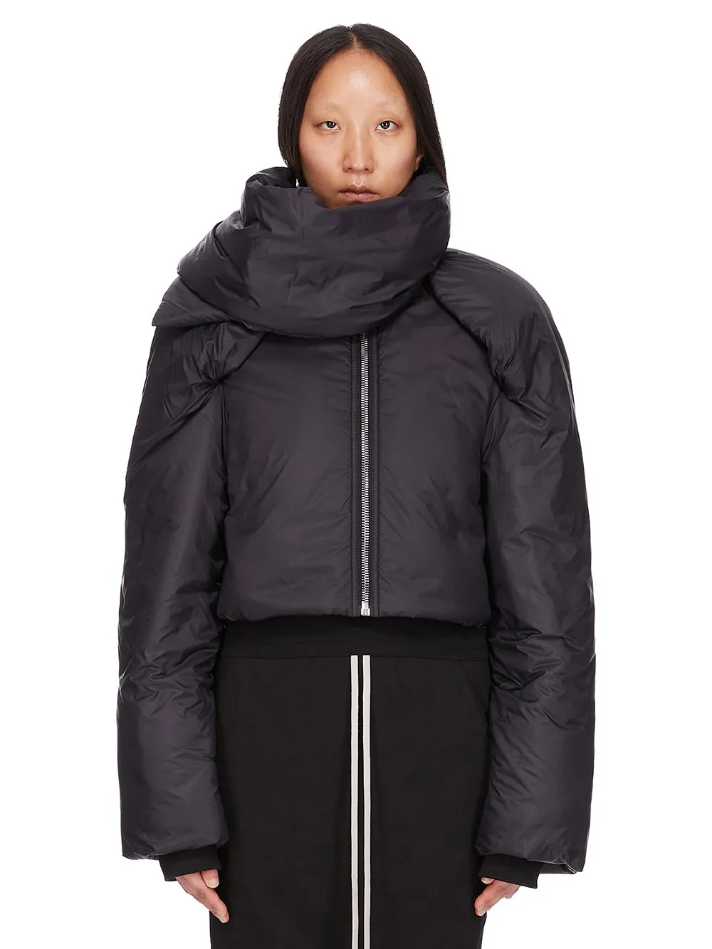 Drkshdw Concordians Covertible Jkt In Black Recycled Nylon