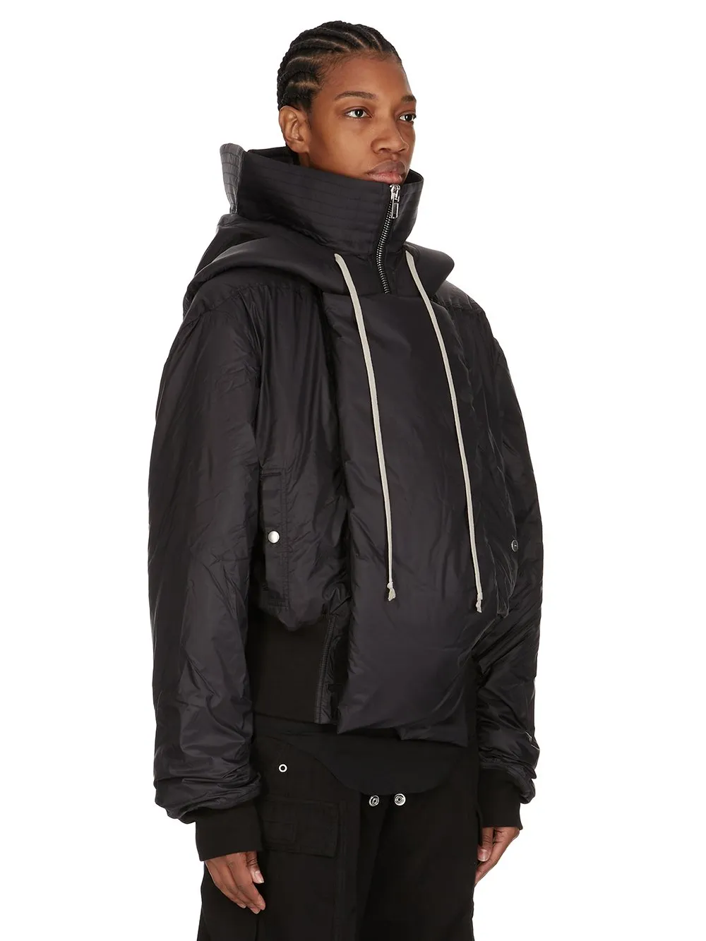 Drkshdw Concordians Cropped Alice Parka In Black Recycled Nylon