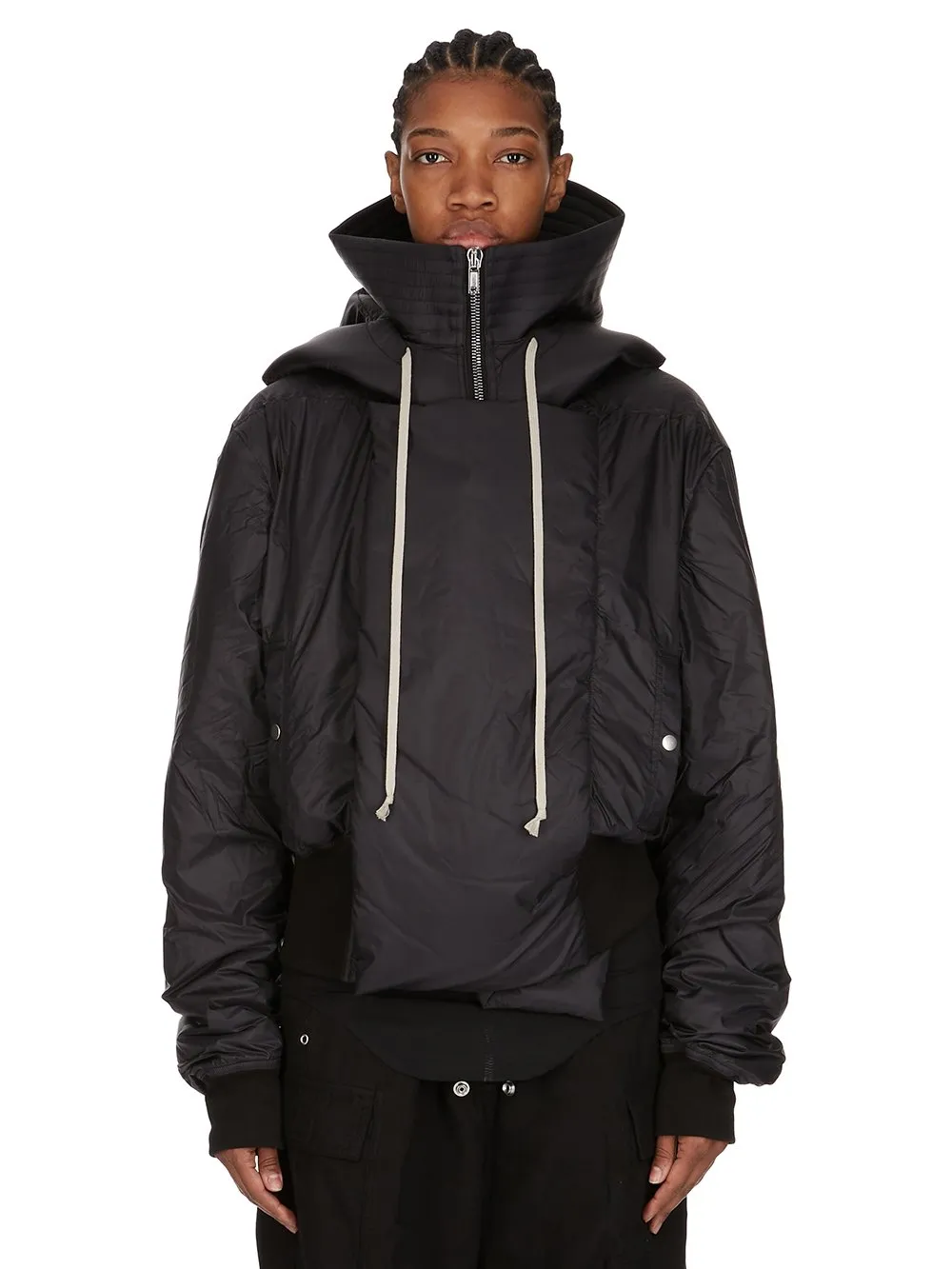 Drkshdw Concordians Cropped Alice Parka In Black Recycled Nylon
