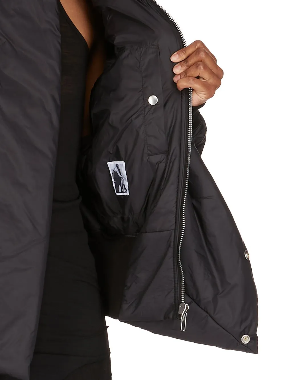 Drkshdw Concordians Cropped Alice Parka In Black Recycled Nylon