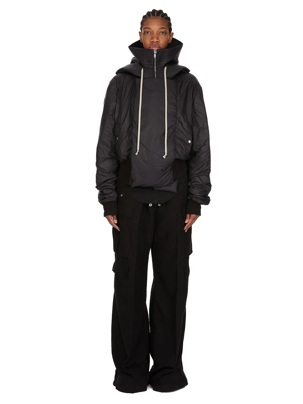 Drkshdw Concordians Cropped Alice Parka In Black Recycled Nylon