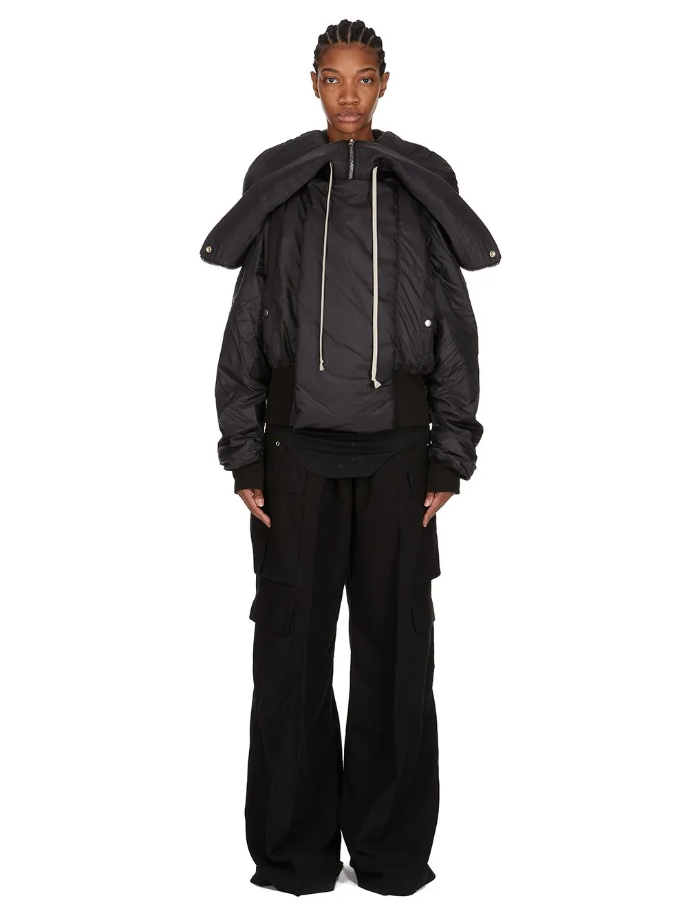 Drkshdw Concordians Cropped Alice Parka In Black Recycled Nylon