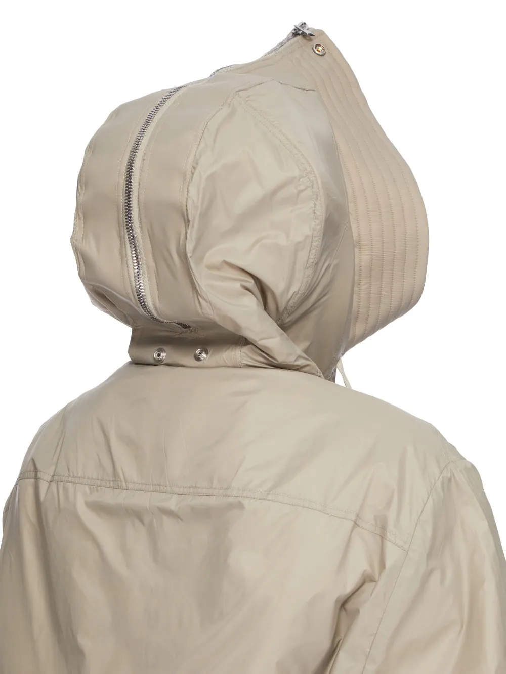 Drkshdw Concordians Cropped Alice Parka In Dirty Pearl Recycled Nylon