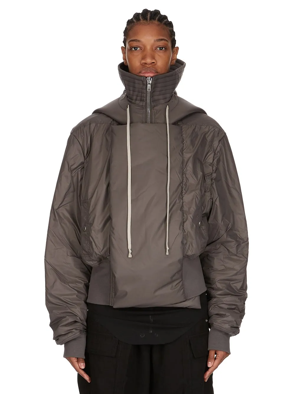 Drkshdw Concordians Cropped Alice Parka In Bronze Recycled Nylon