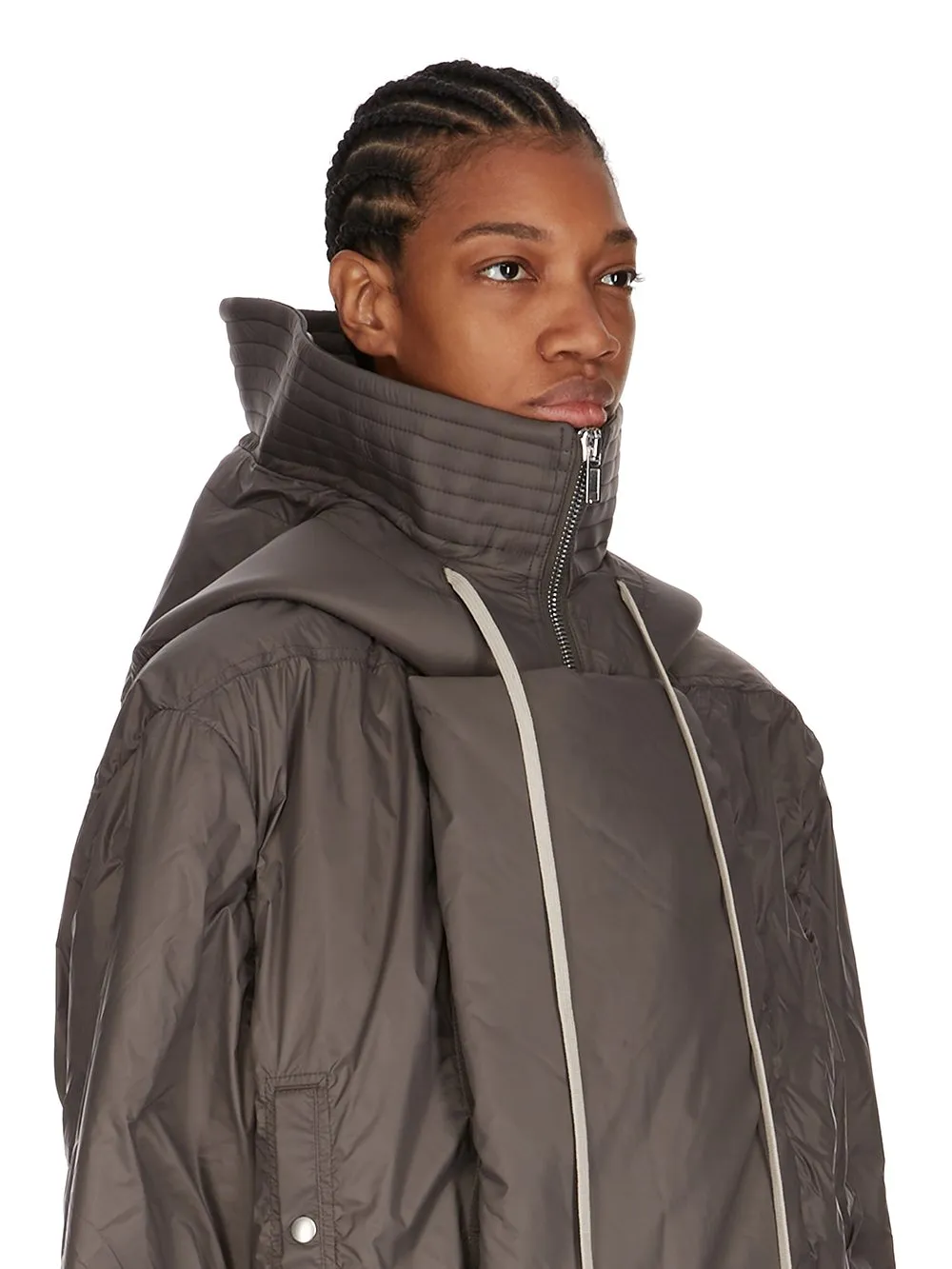 Drkshdw Concordians Cropped Alice Parka In Bronze Recycled Nylon