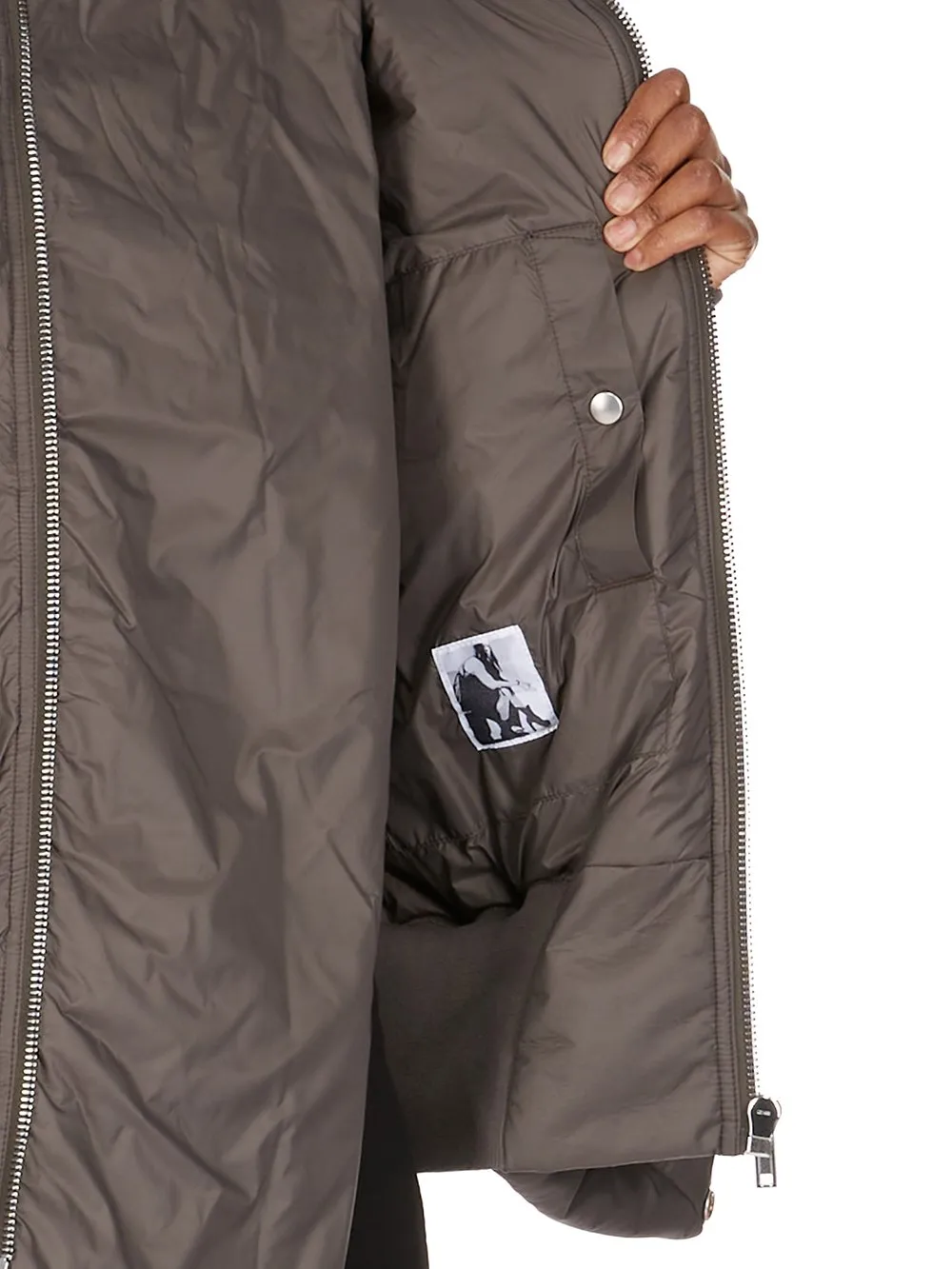 Drkshdw Concordians Cropped Alice Parka In Bronze Recycled Nylon