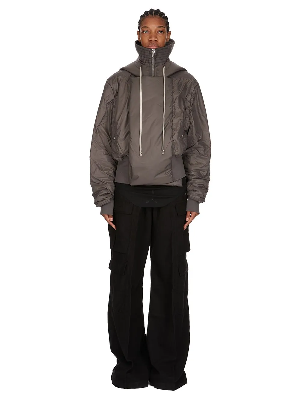 Drkshdw Concordians Cropped Alice Parka In Bronze Recycled Nylon