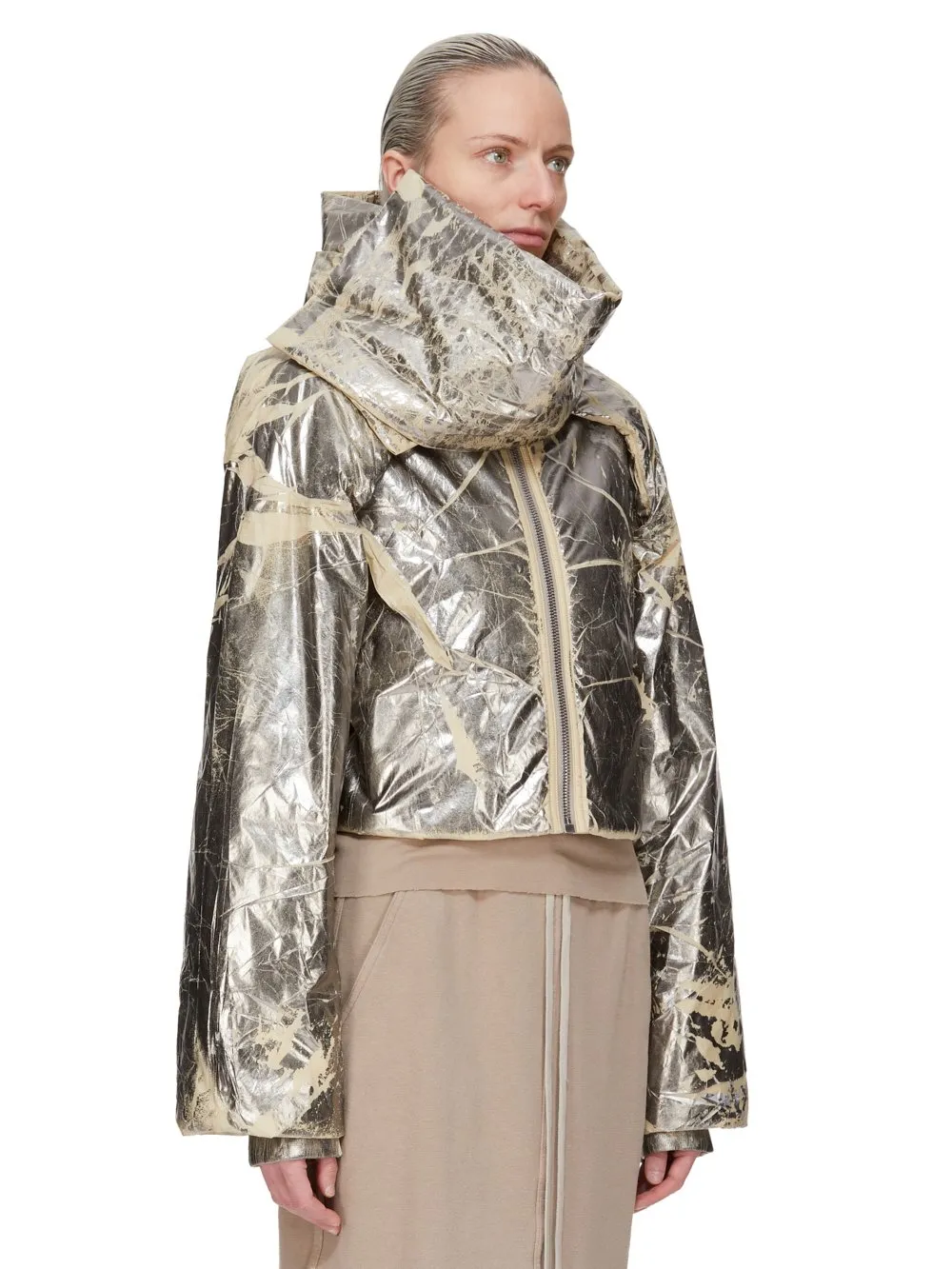 Drkshdw Concordians Covertible Jkt In Palladium Foil Light Nylon