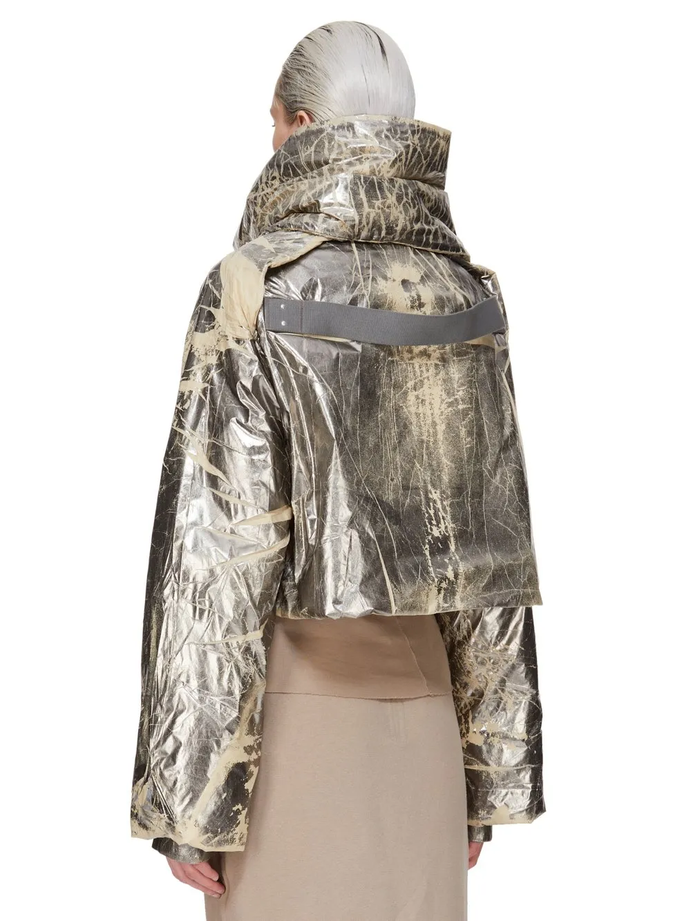 Drkshdw Concordians Covertible Jkt In Palladium Foil Light Nylon