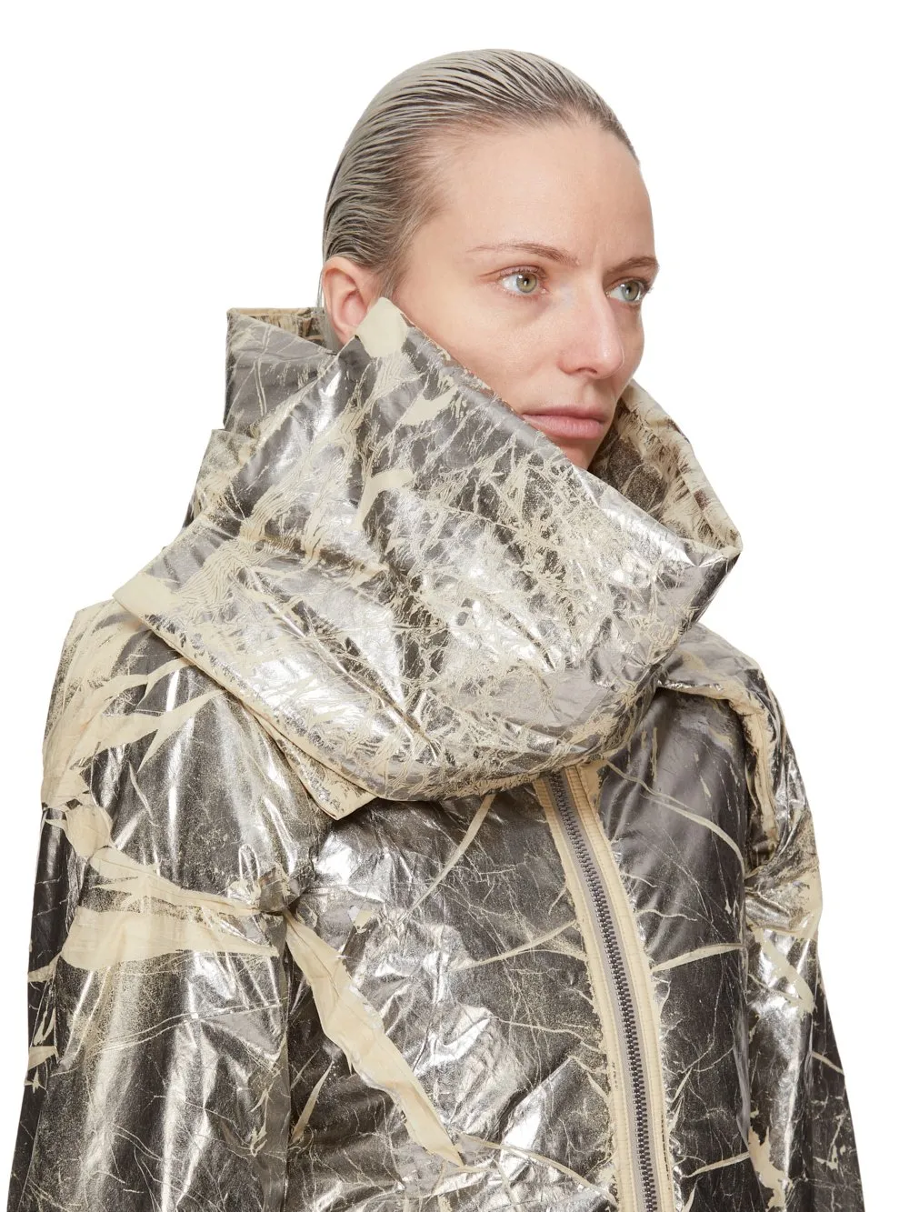 Drkshdw Concordians Covertible Jkt In Palladium Foil Light Nylon