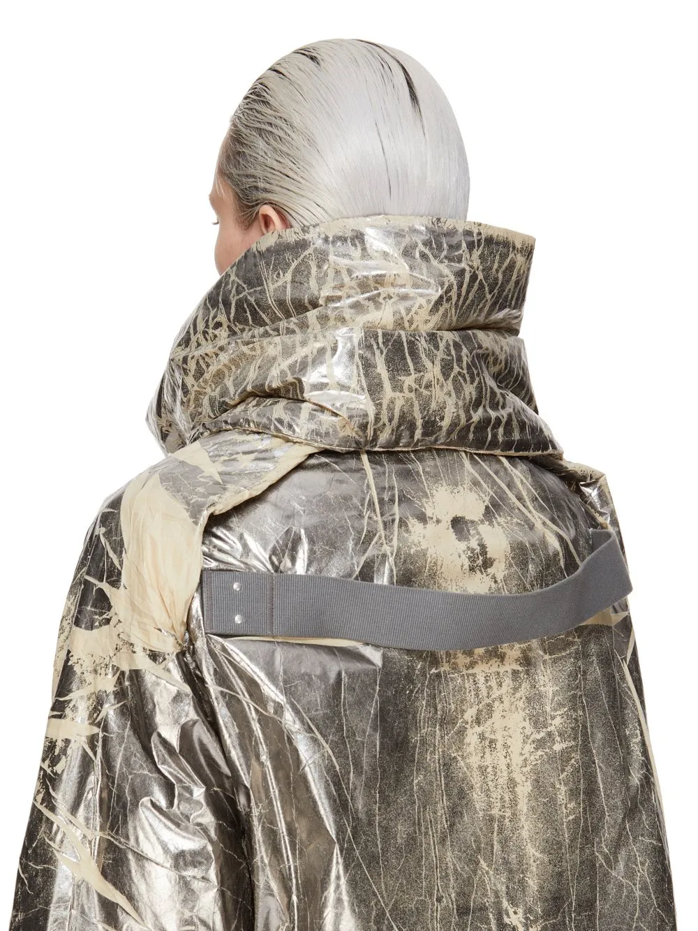 Drkshdw Concordians Covertible Jkt In Palladium Foil Light Nylon
