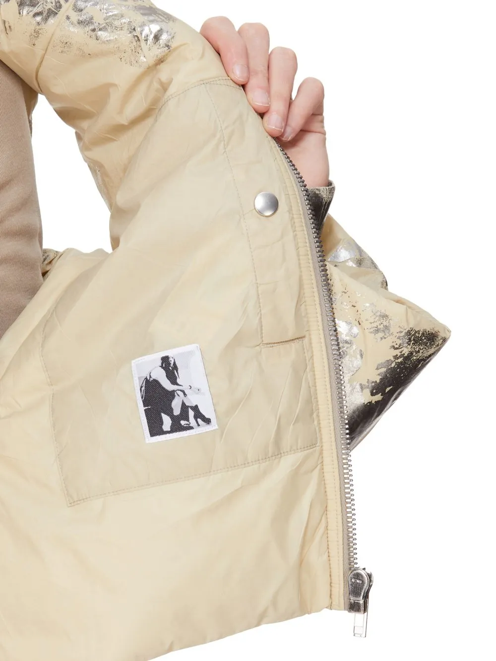 Drkshdw Concordians Covertible Jkt In Palladium Foil Light Nylon