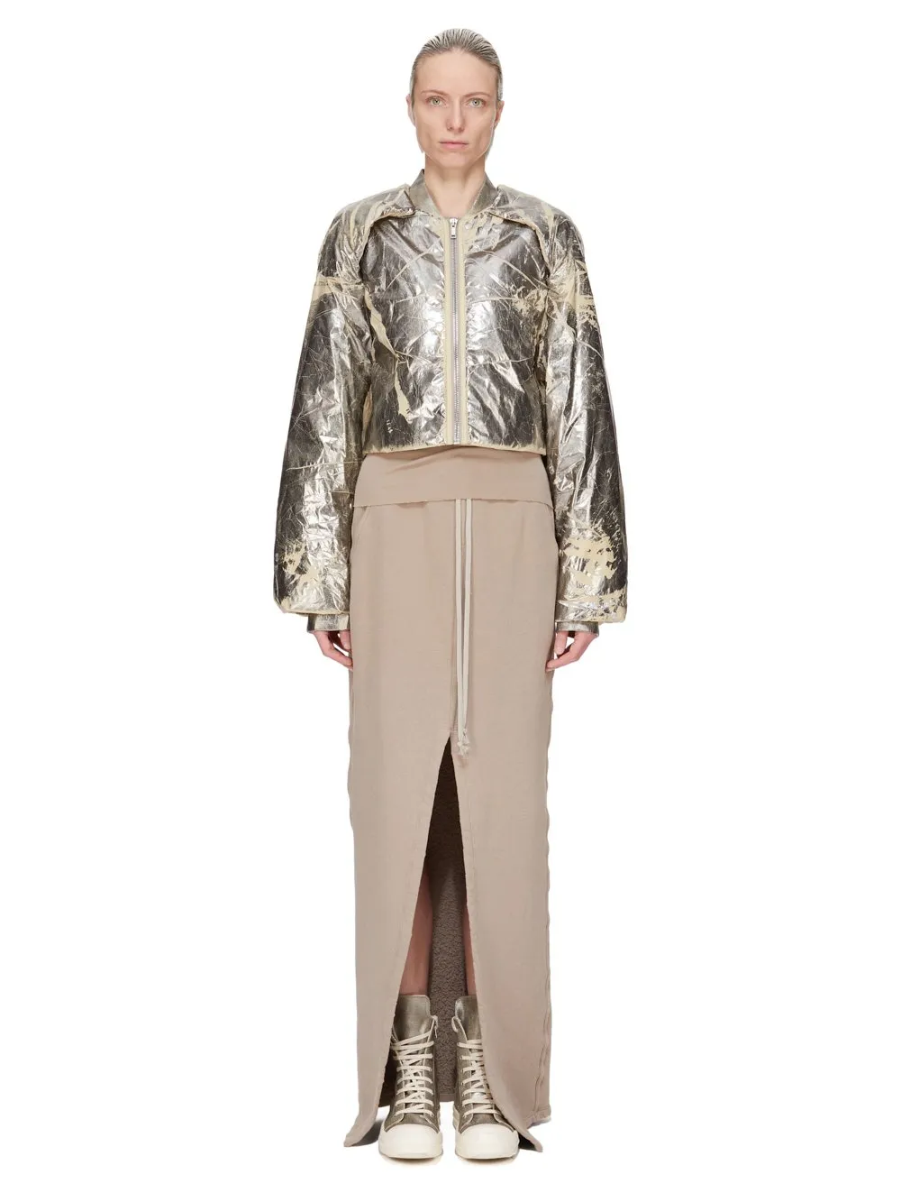 Drkshdw Concordians Covertible Jkt In Palladium Foil Light Nylon