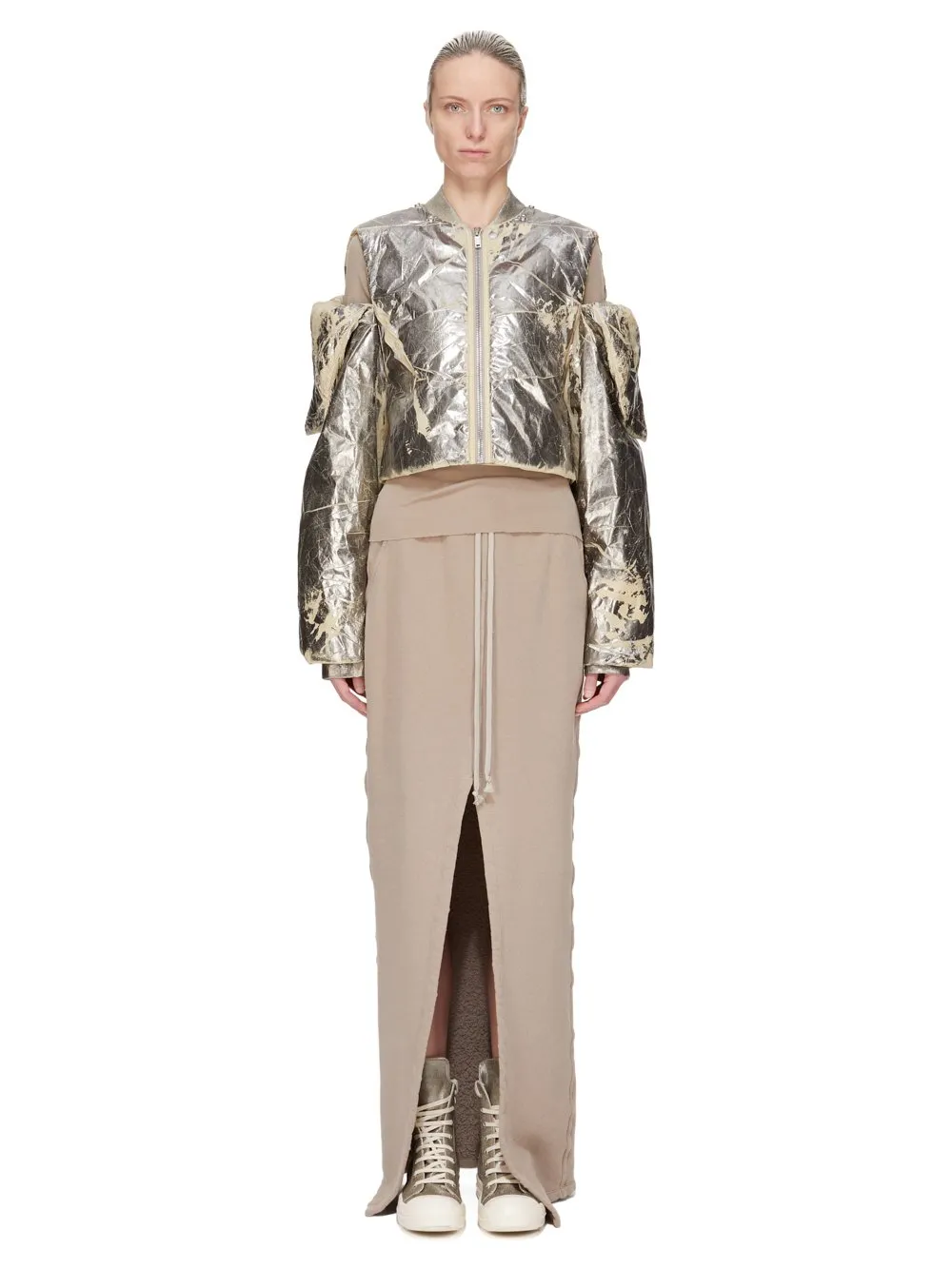 Drkshdw Concordians Covertible Jkt In Palladium Foil Light Nylon