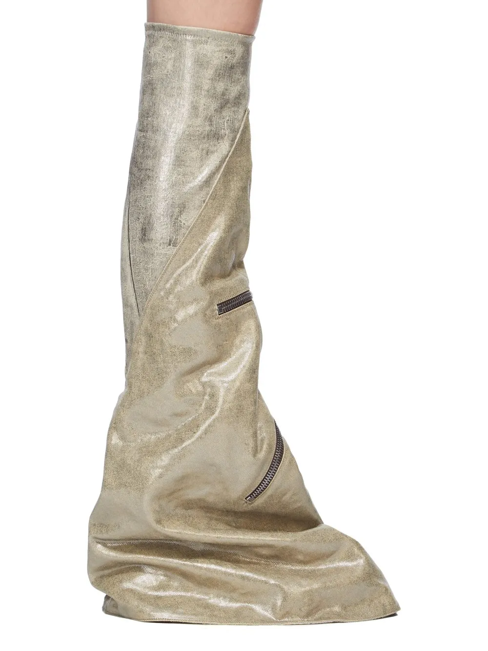Drkshdw Concordians Cargo Fetish In Palladium/Milk 13Oz Foil Denim