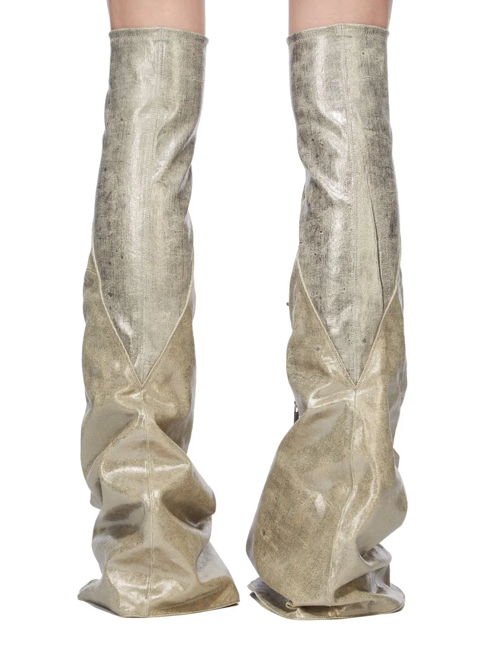 Drkshdw Concordians Cargo Fetish In Palladium/Milk 13Oz Foil Denim