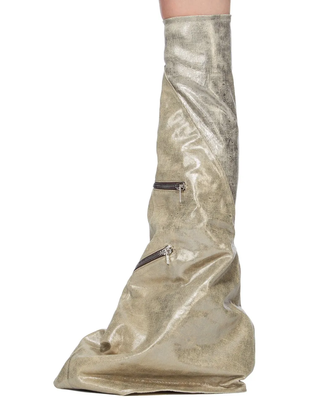 Drkshdw Concordians Cargo Fetish In Palladium/Milk 13Oz Foil Denim