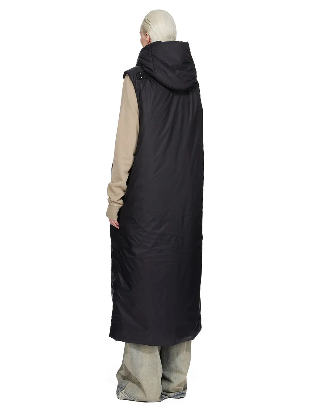 Drkshdw Concordians Hooded Liner In Black Recycled Nylon