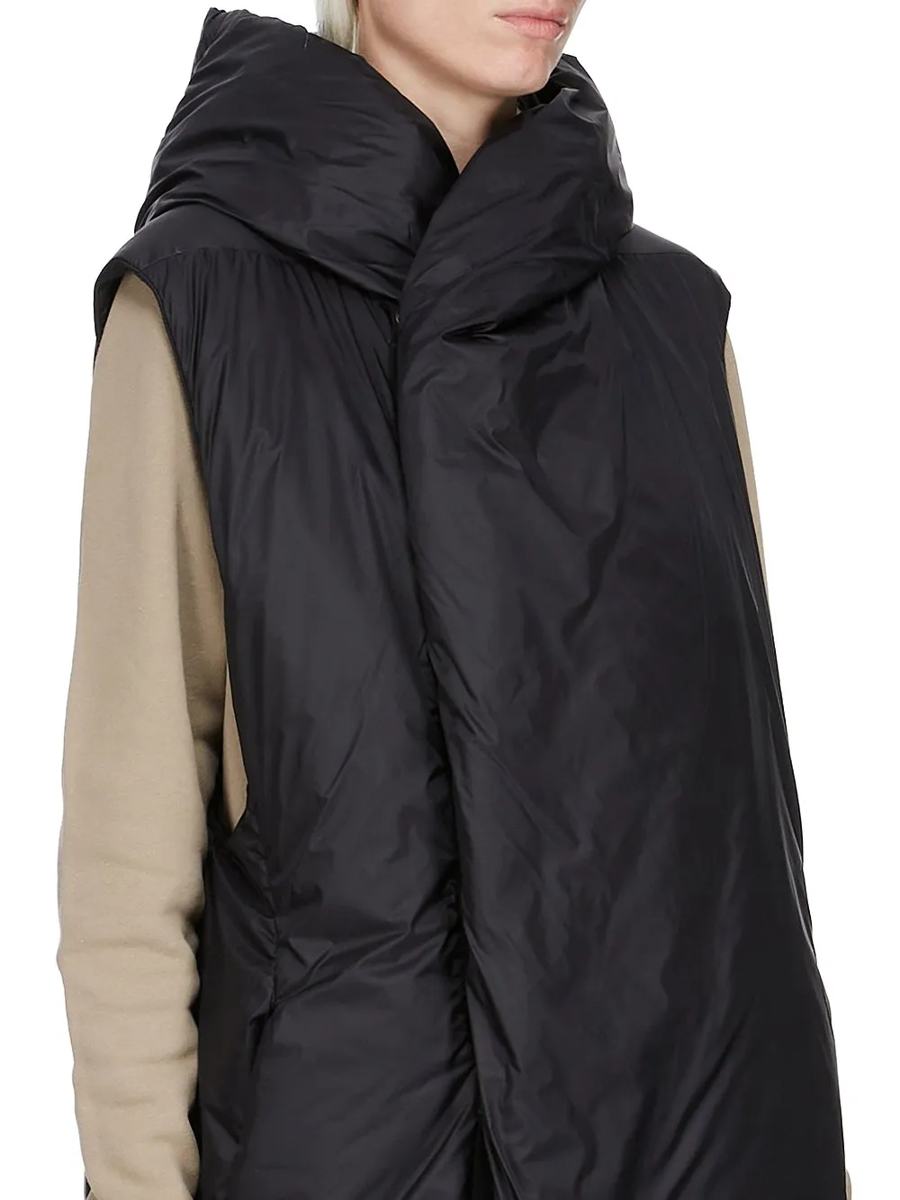 Drkshdw Concordians Hooded Liner In Black Recycled Nylon