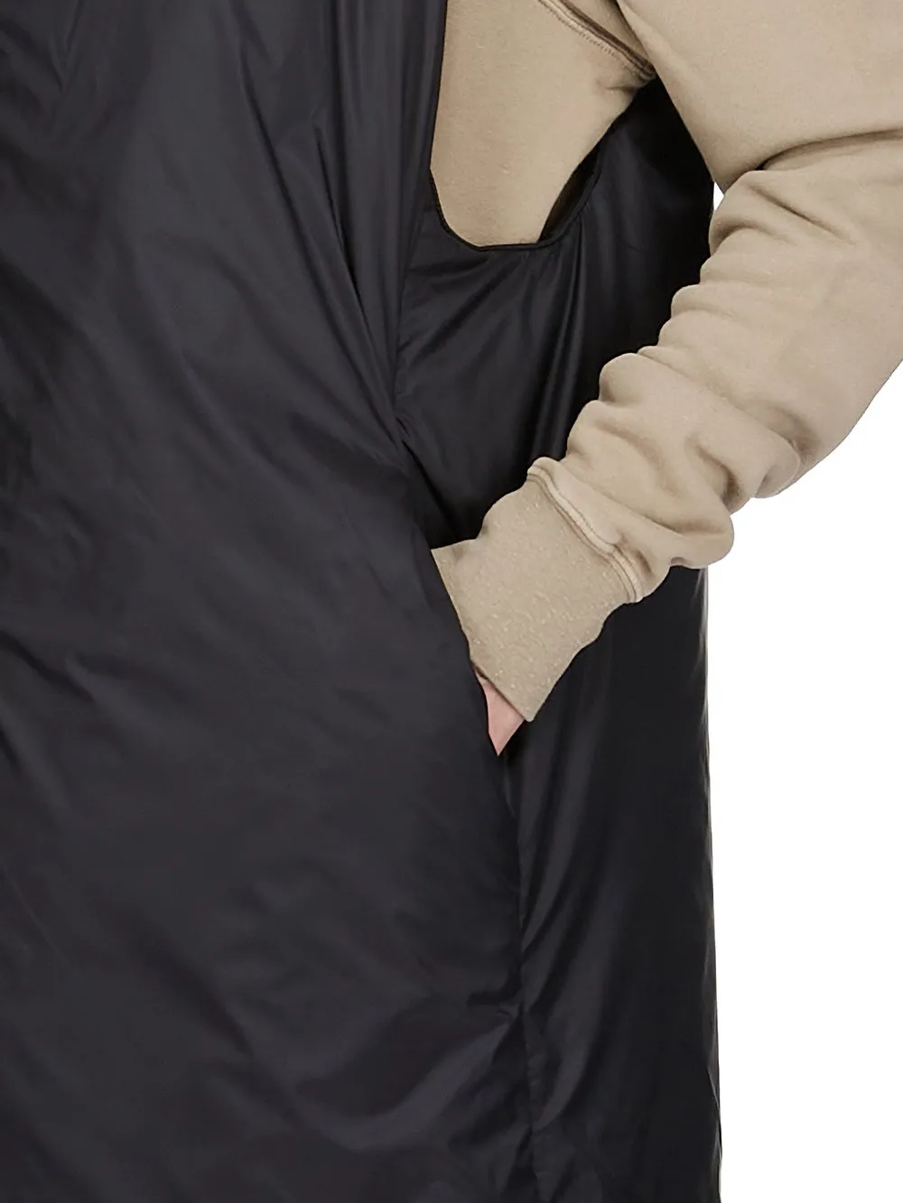 Drkshdw Concordians Hooded Liner In Black Recycled Nylon