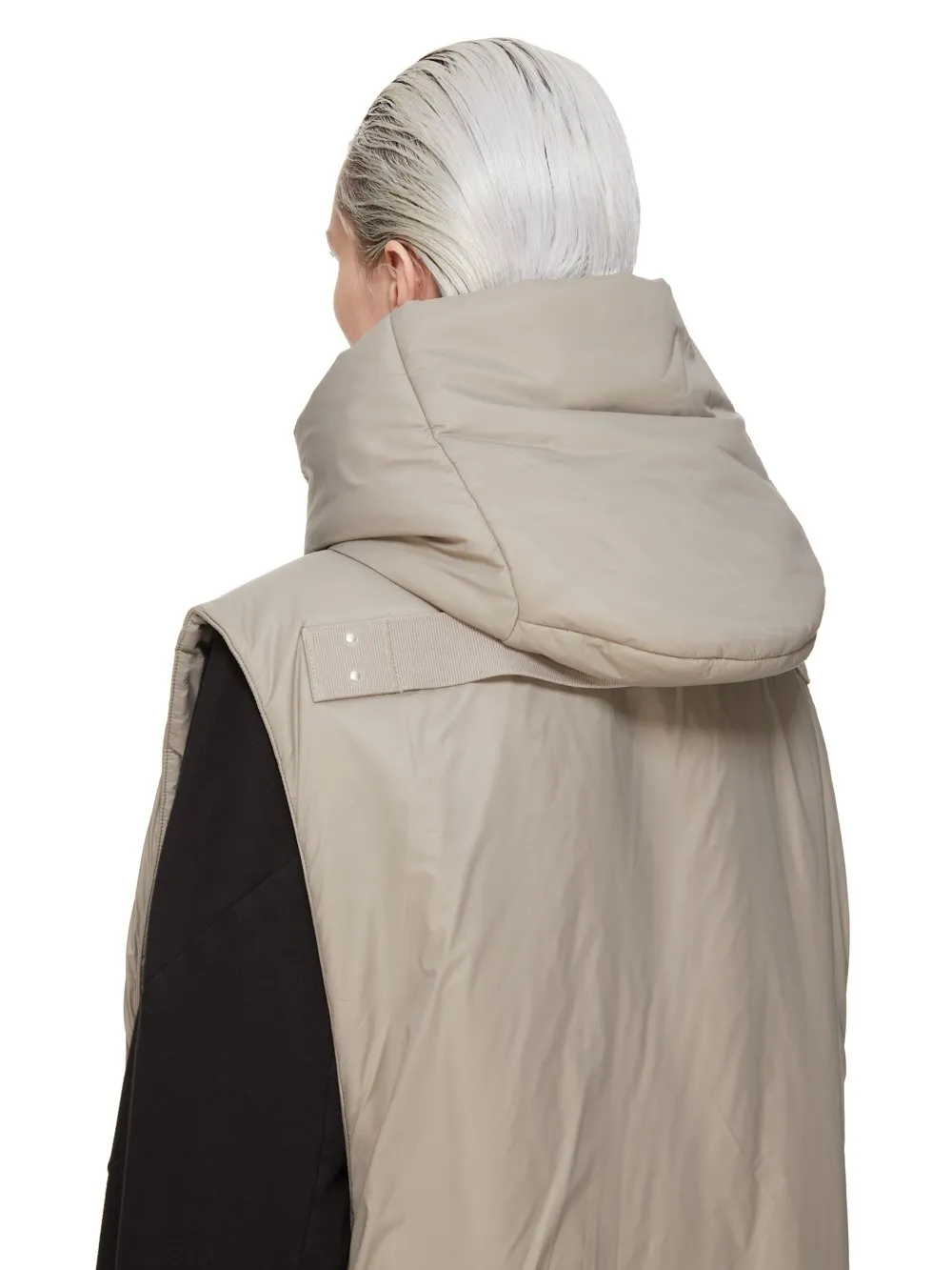 Drkshdw Concordians Hooded Liner In Dirty Pearl Recycled Nylon