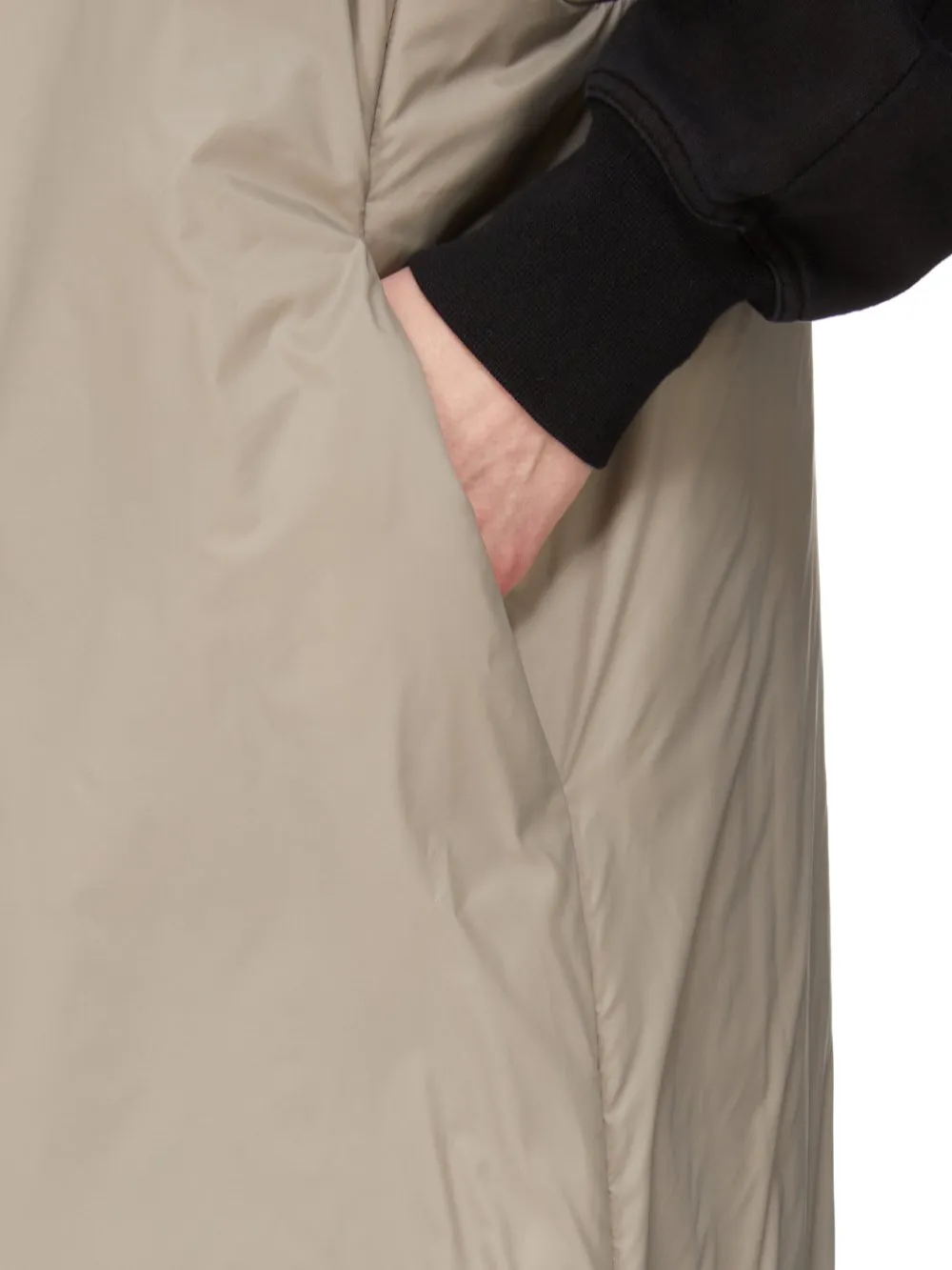 Drkshdw Concordians Hooded Liner In Dirty Pearl Recycled Nylon