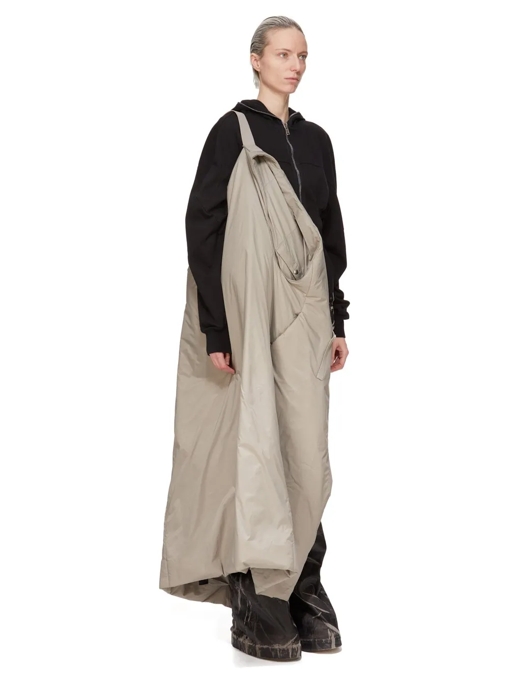 Drkshdw Concordians Hooded Liner In Dirty Pearl Recycled Nylon