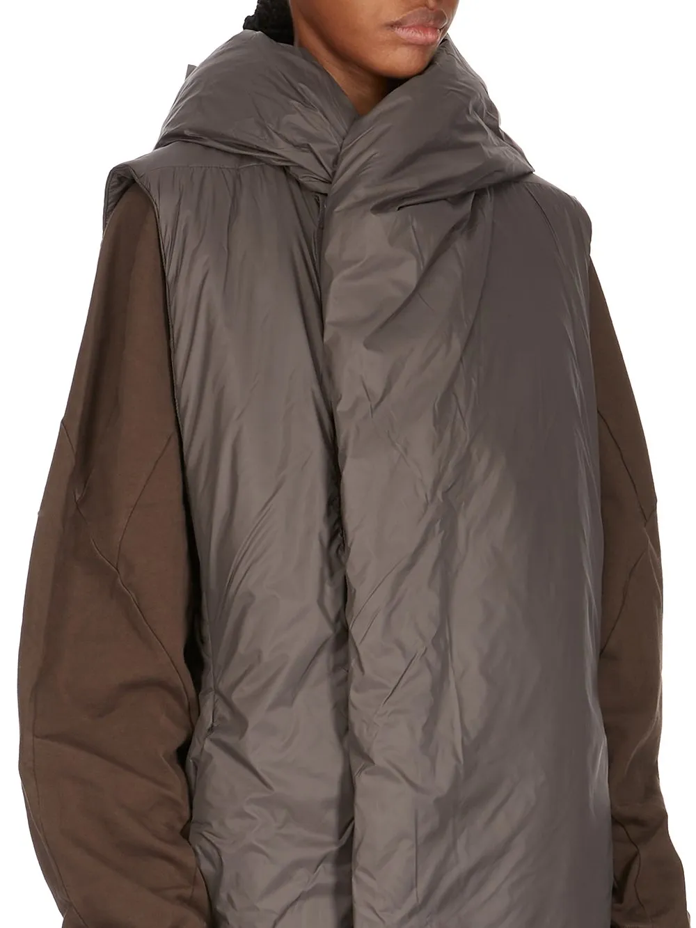 Drkshdw Concordians Hooded Liner In Bronze Recycled Nylon