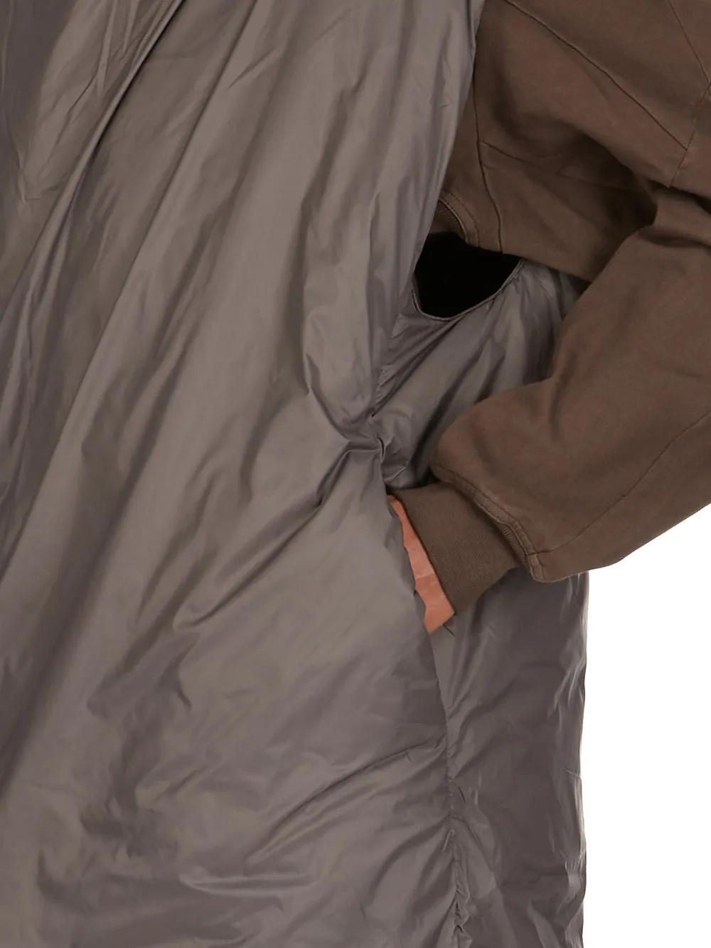 Drkshdw Concordians Hooded Liner In Bronze Recycled Nylon