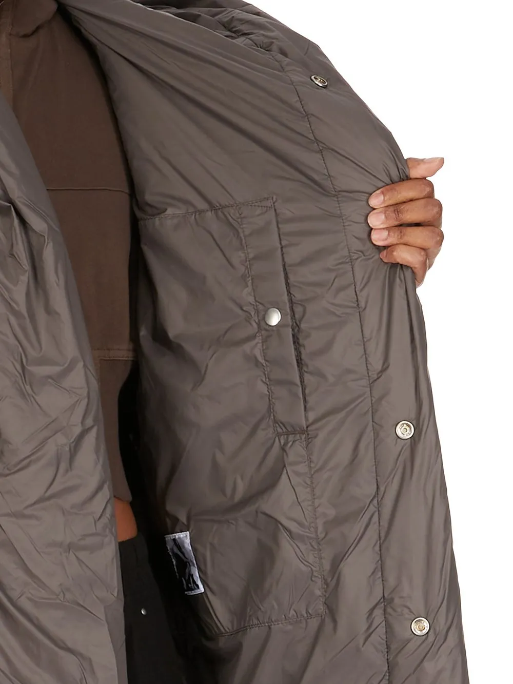 Drkshdw Concordians Hooded Liner In Bronze Recycled Nylon