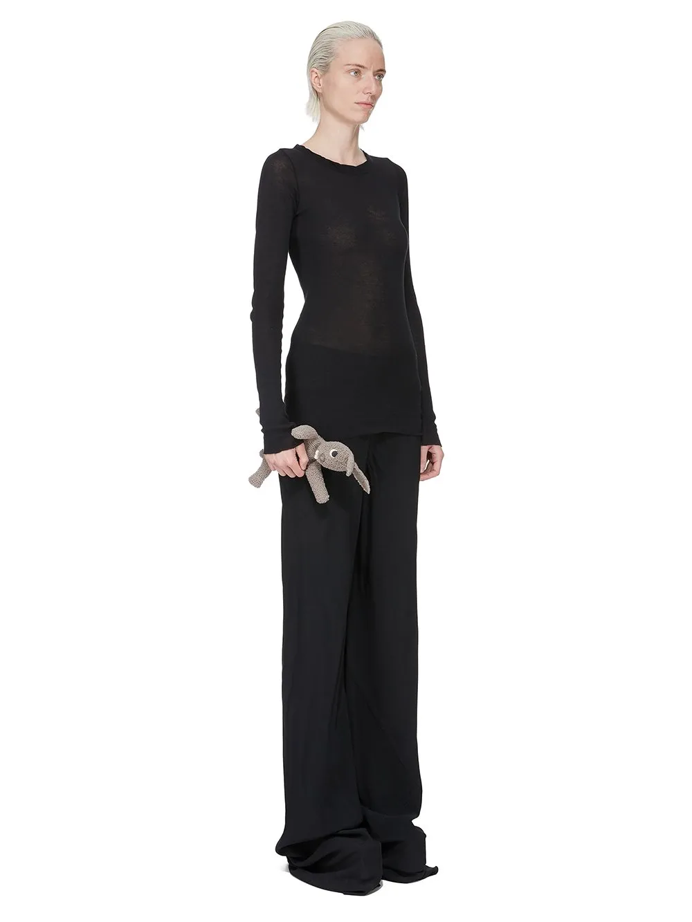 Rick Owens Hun Bunny In Dark Dust Lamb Shearling