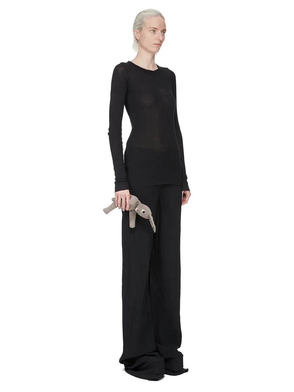 Rick Owens Hun Bunny In Dark Dust Lamb Shearling
