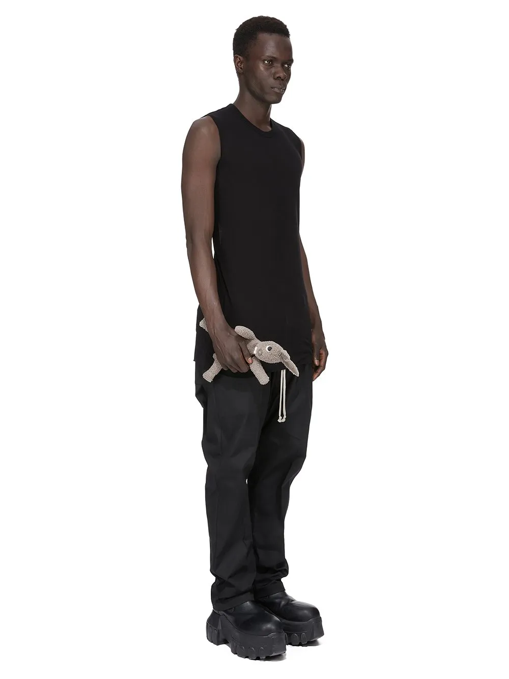Rick Owens Hun Bunny In Dark Dust Lamb Shearling