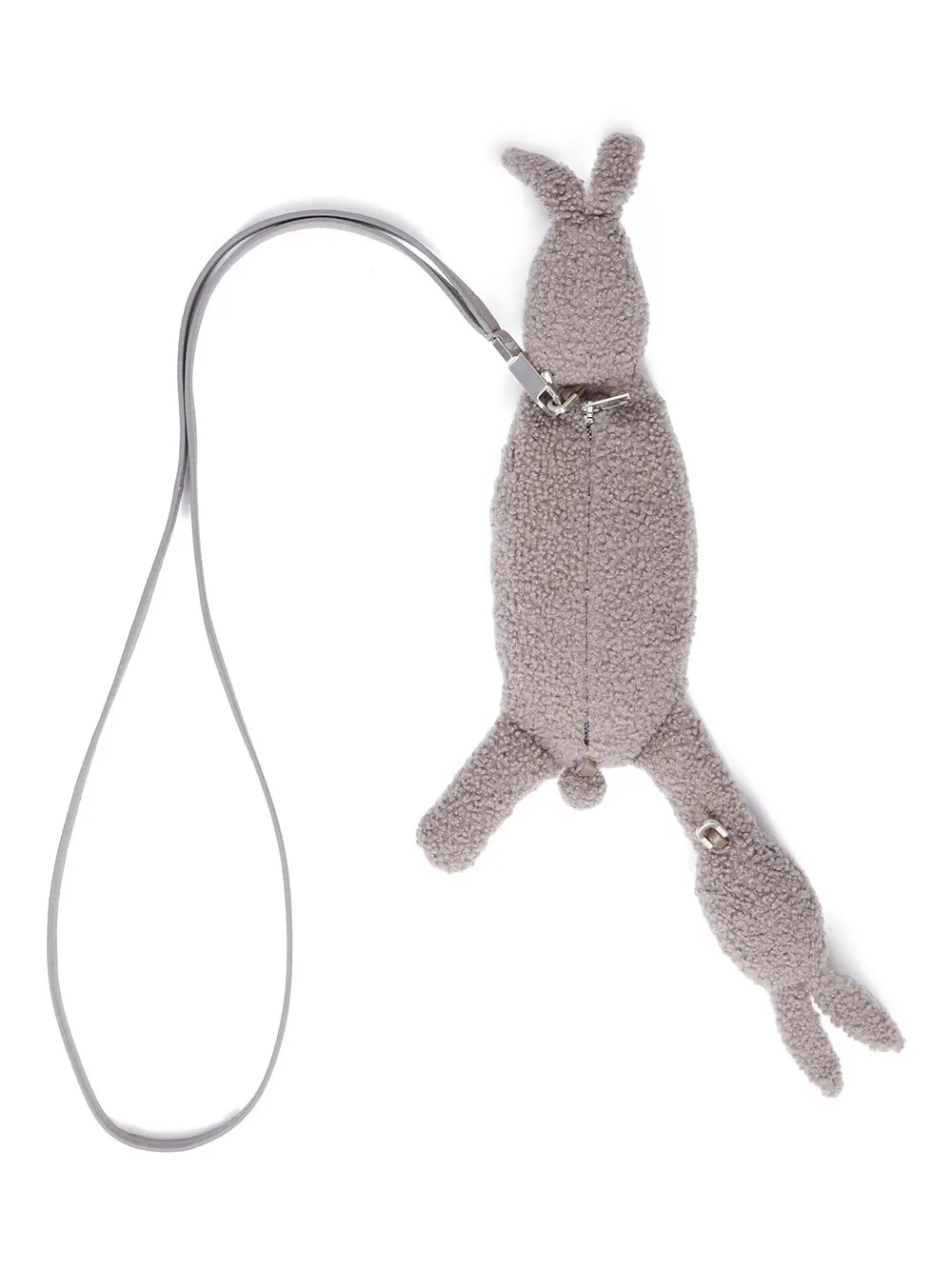 Rick Owens Hun Siamese Bunny In Dark Dust Lamb Shearling