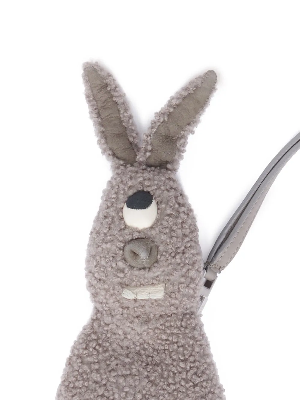 Rick Owens Hun Siamese Bunny In Dark Dust Lamb Shearling