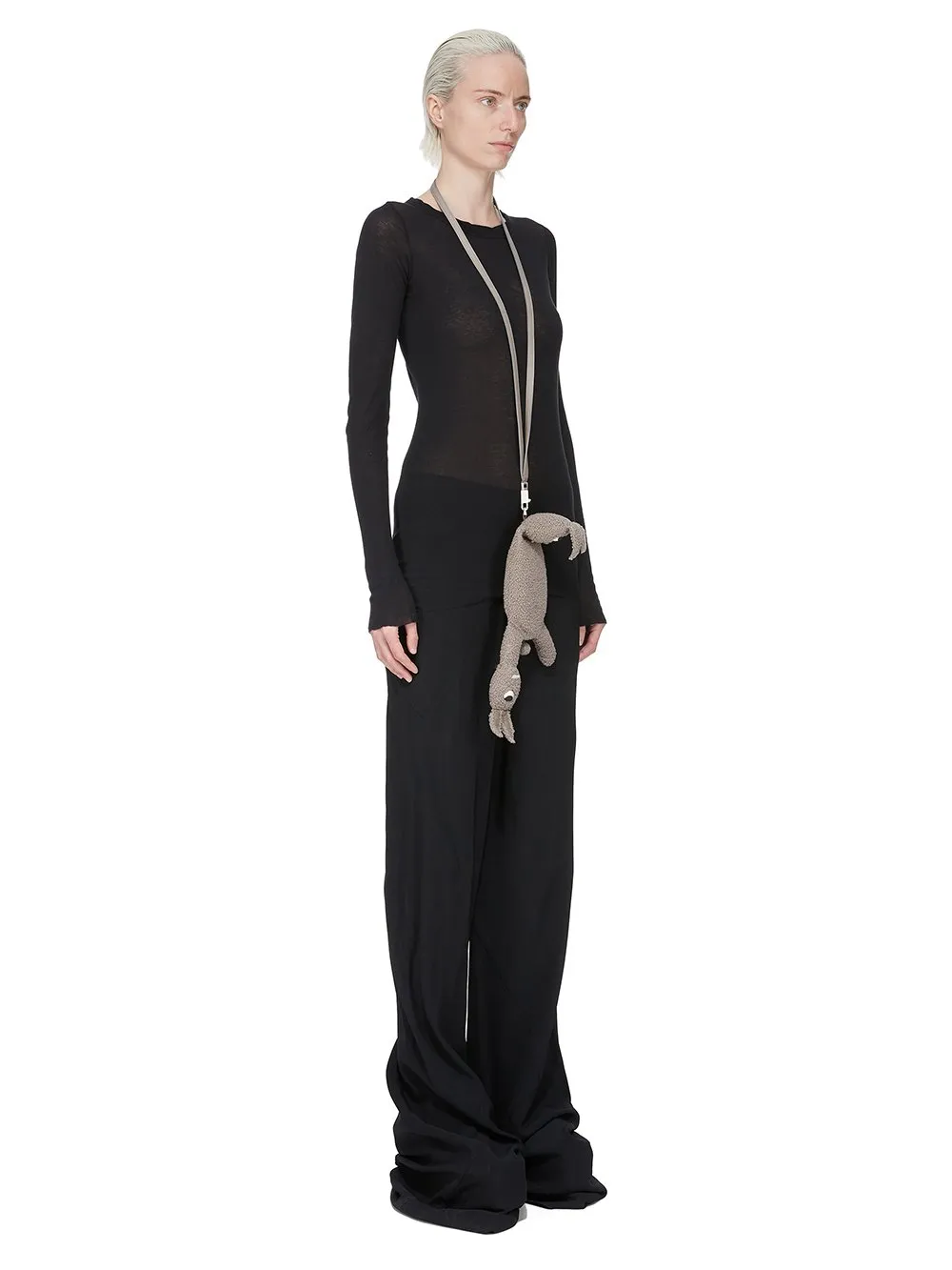 Rick Owens Hun Siamese Bunny In Dark Dust Lamb Shearling