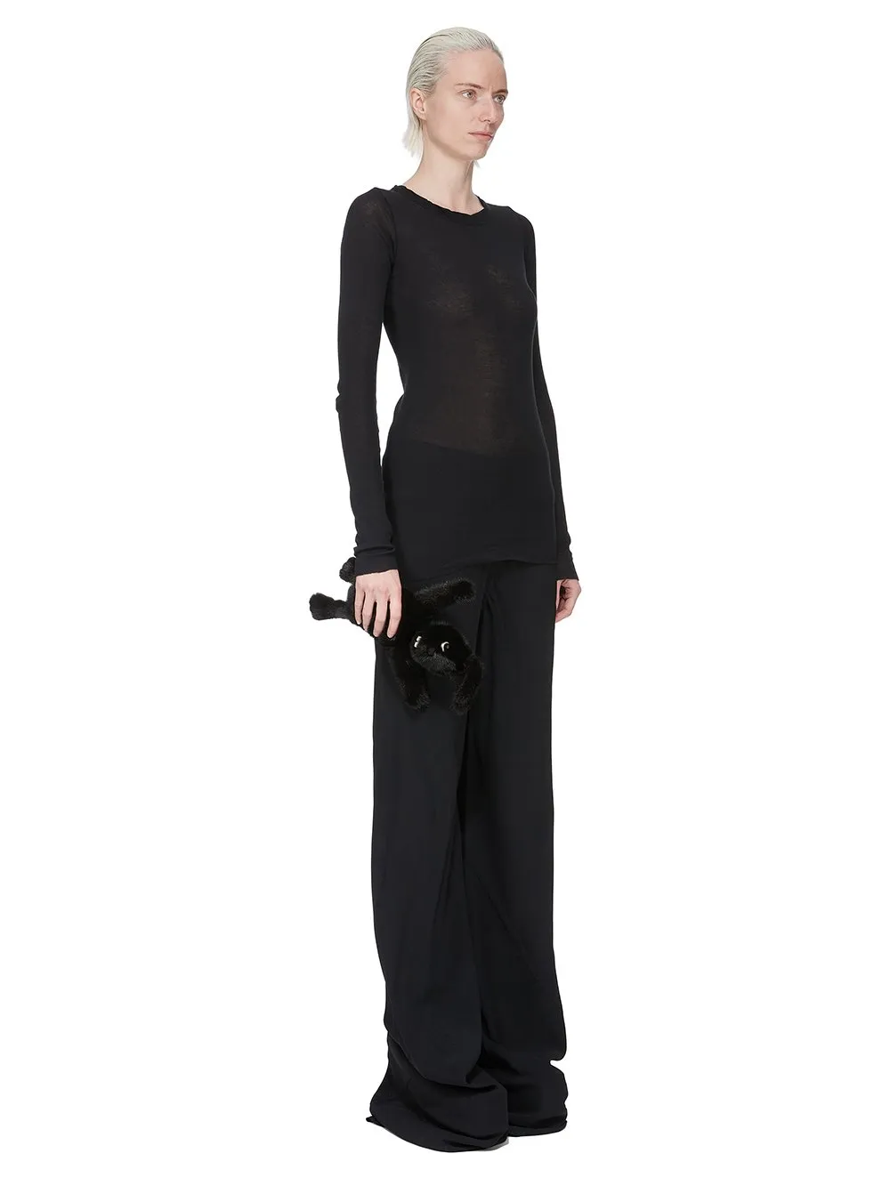 Rick Owens Hun Bunny In Black Mink Fur