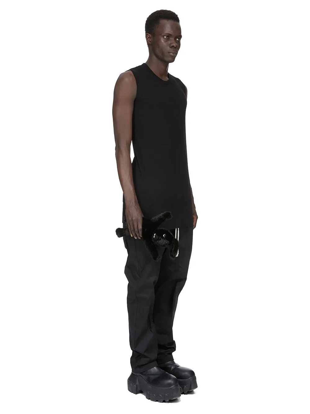 Rick Owens Hun Bunny In Black Mink Fur