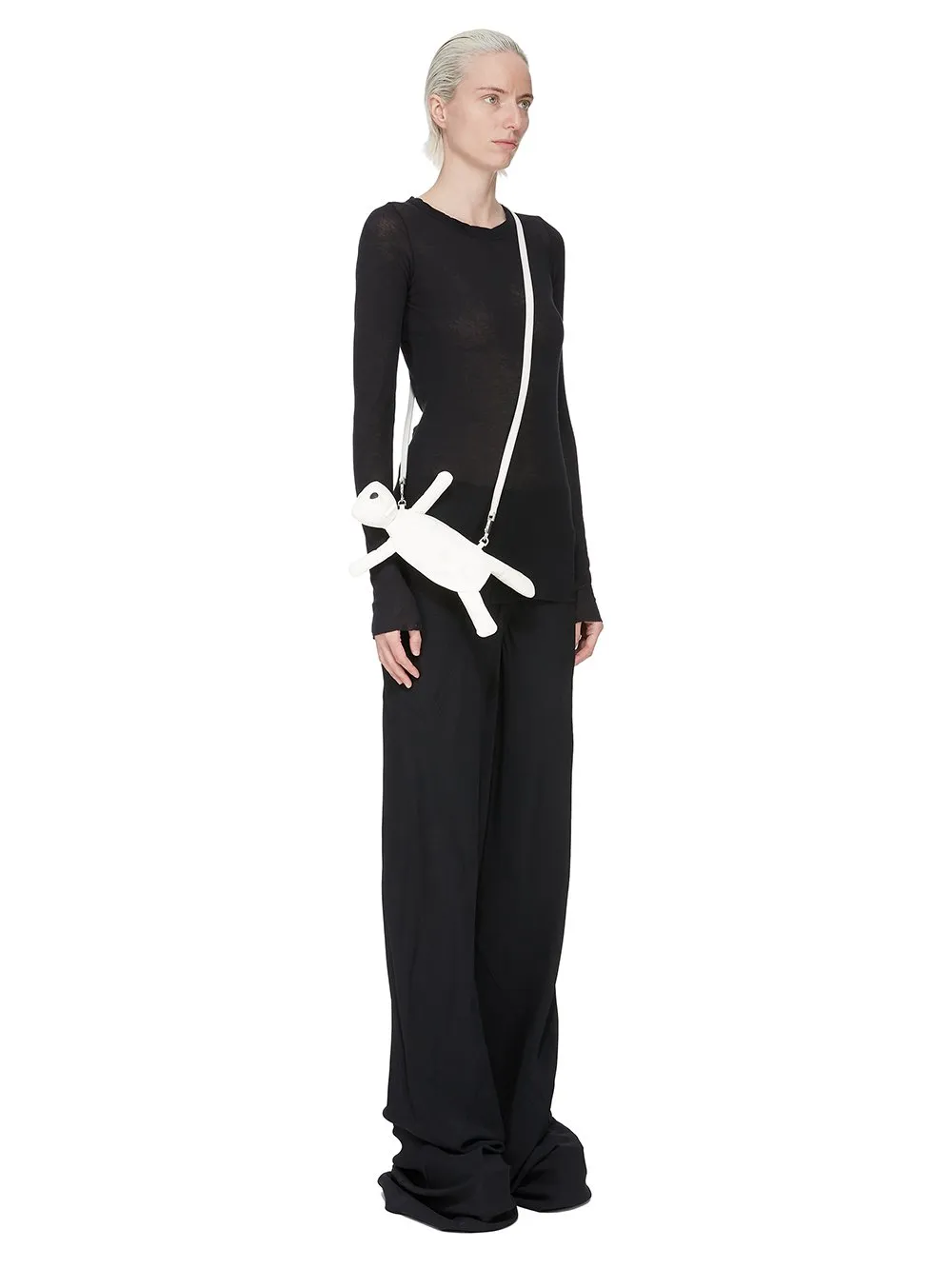 Rick Owens Hun Cyclop In Chalk White Lamb Leather