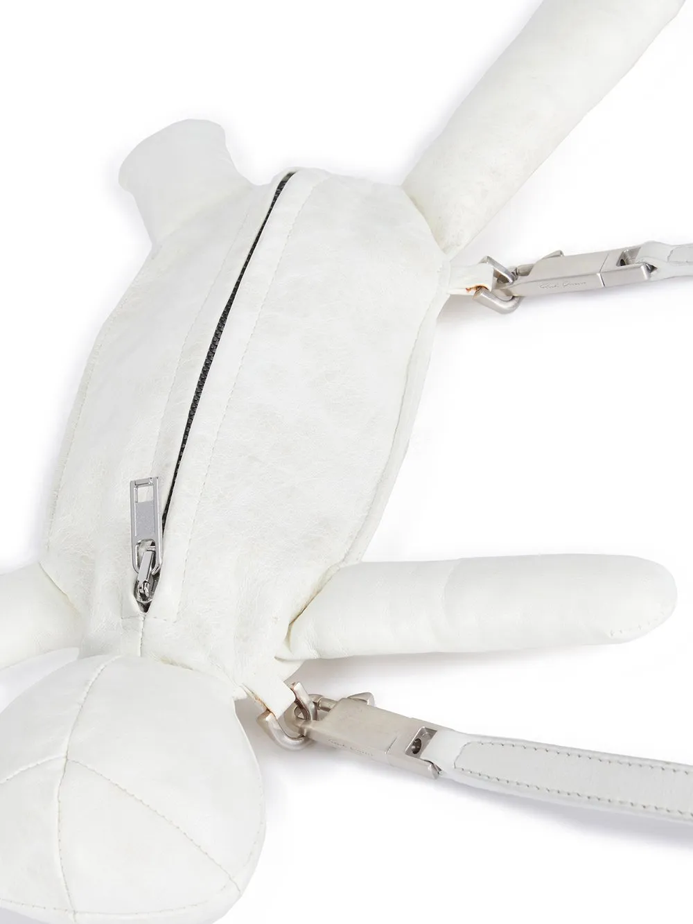 Rick Owens Hun Cyclop In Chalk White Lamb Leather