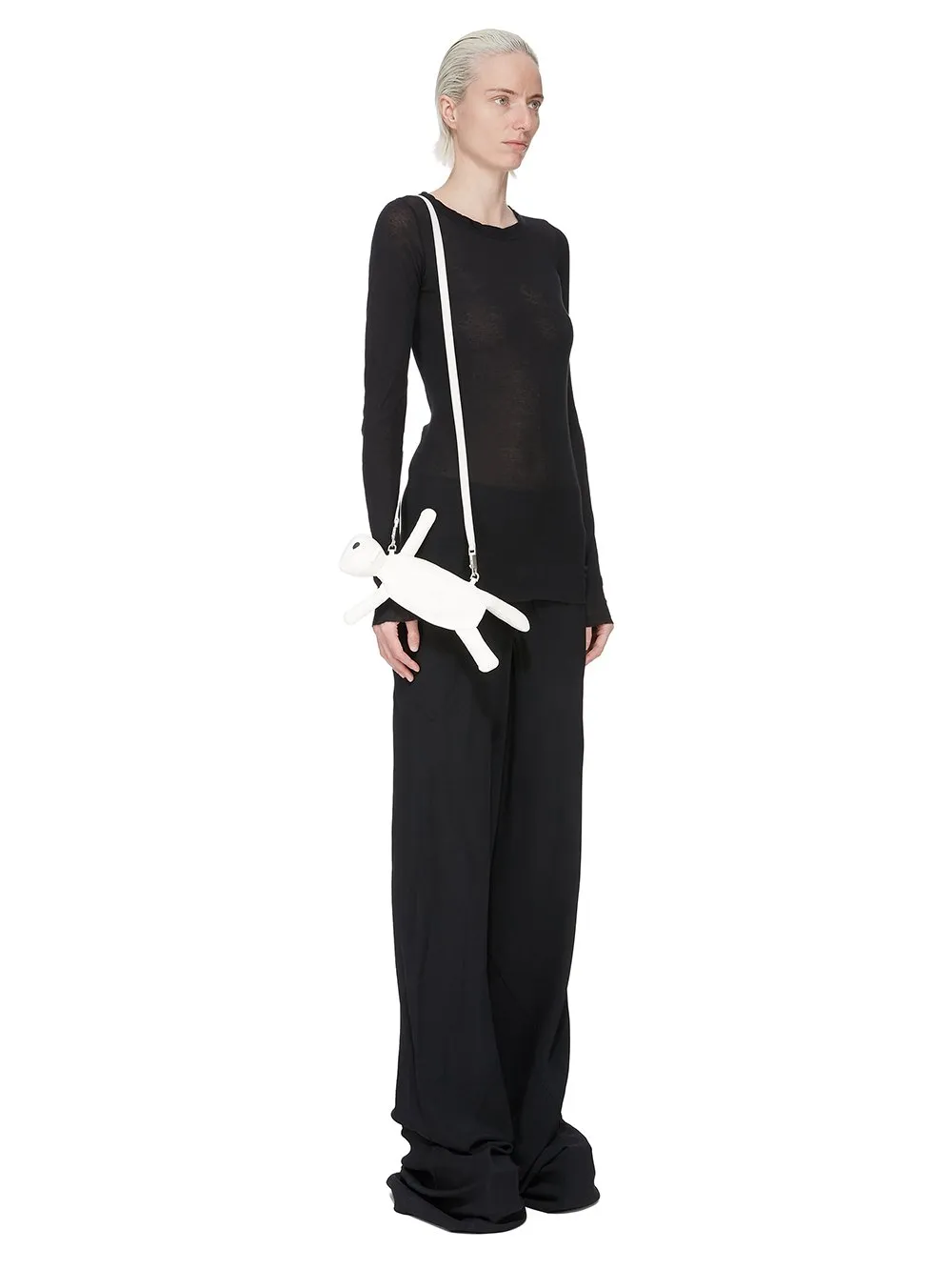 Rick Owens Hun Cyclop In Chalk White Lamb Leather
