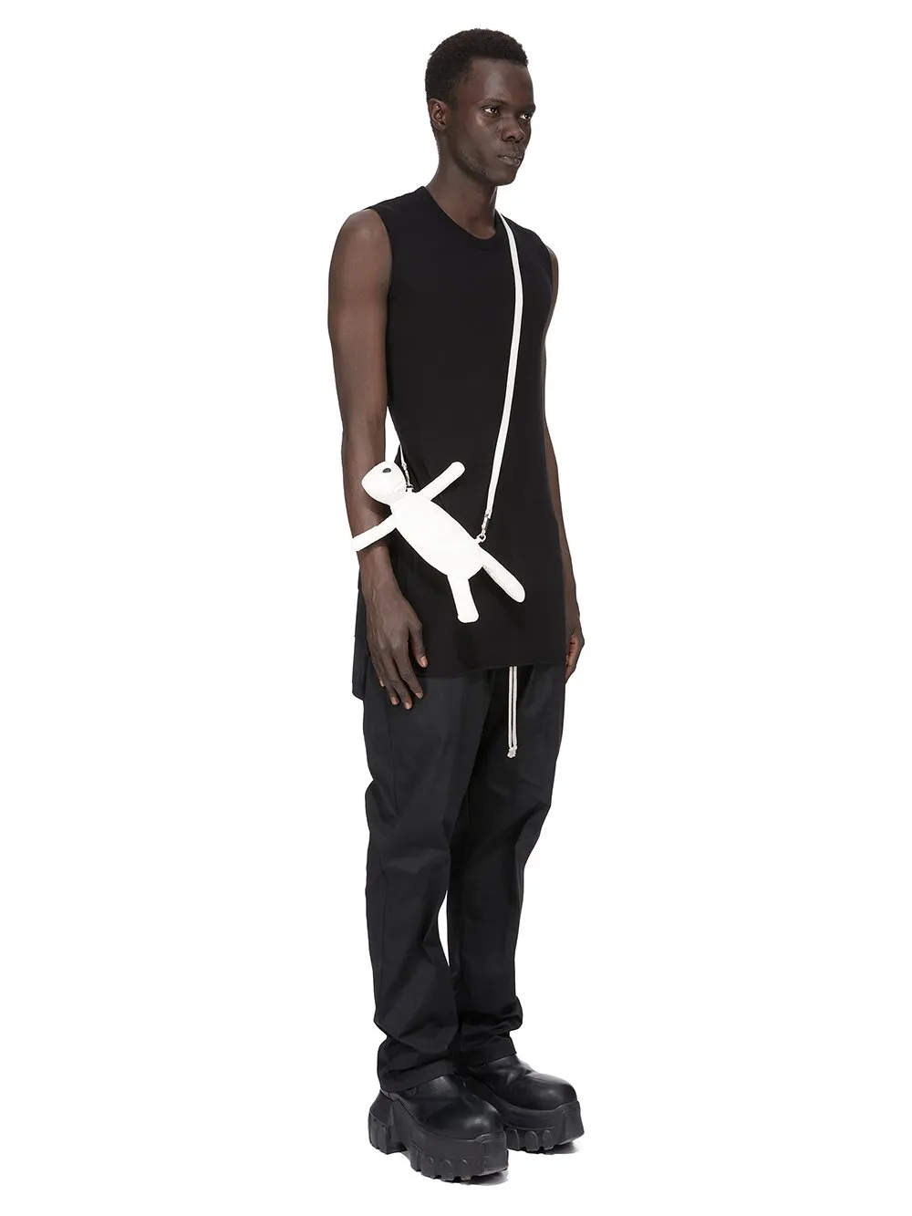 Rick Owens Hun Cyclop In Chalk White Lamb Leather
