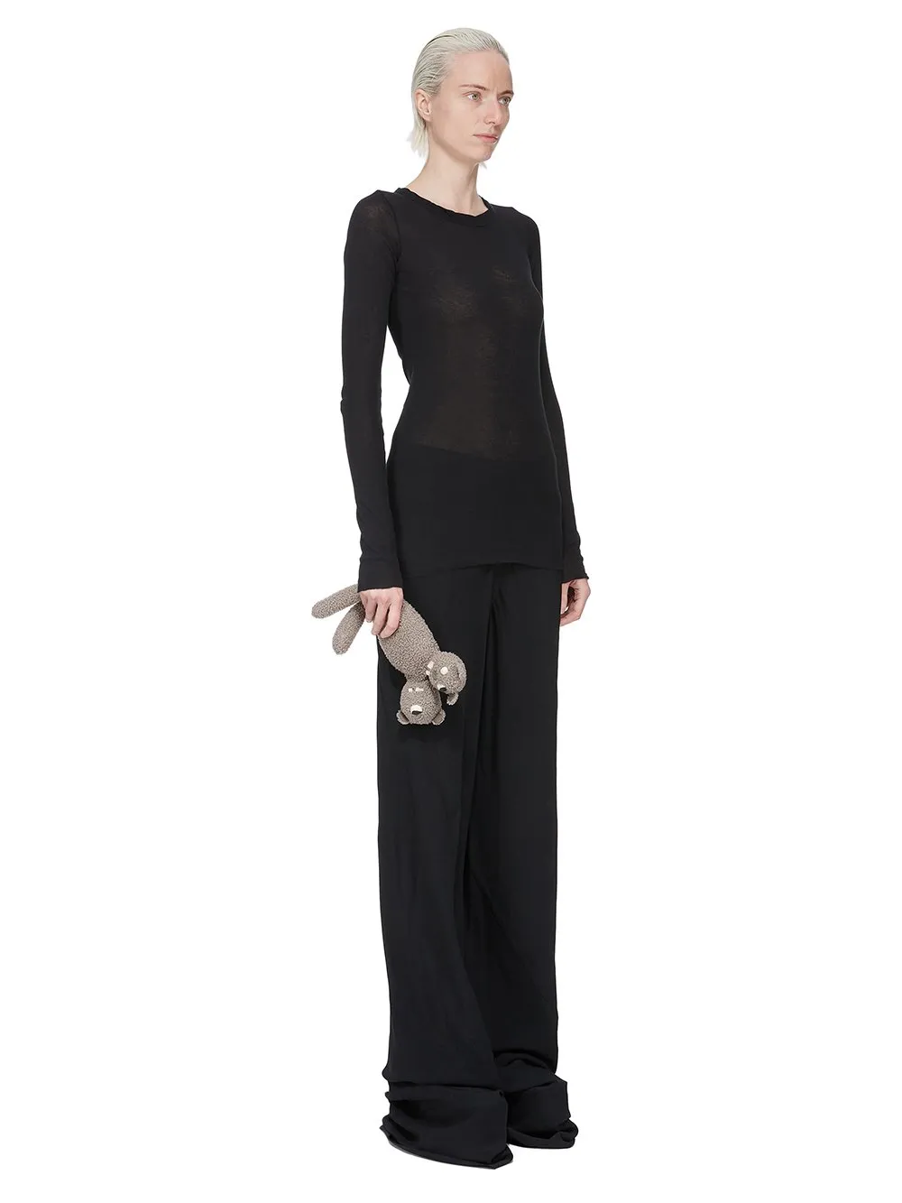 Rick Owens Hun Siamese Bear In Dark Dust Lamb Shearling