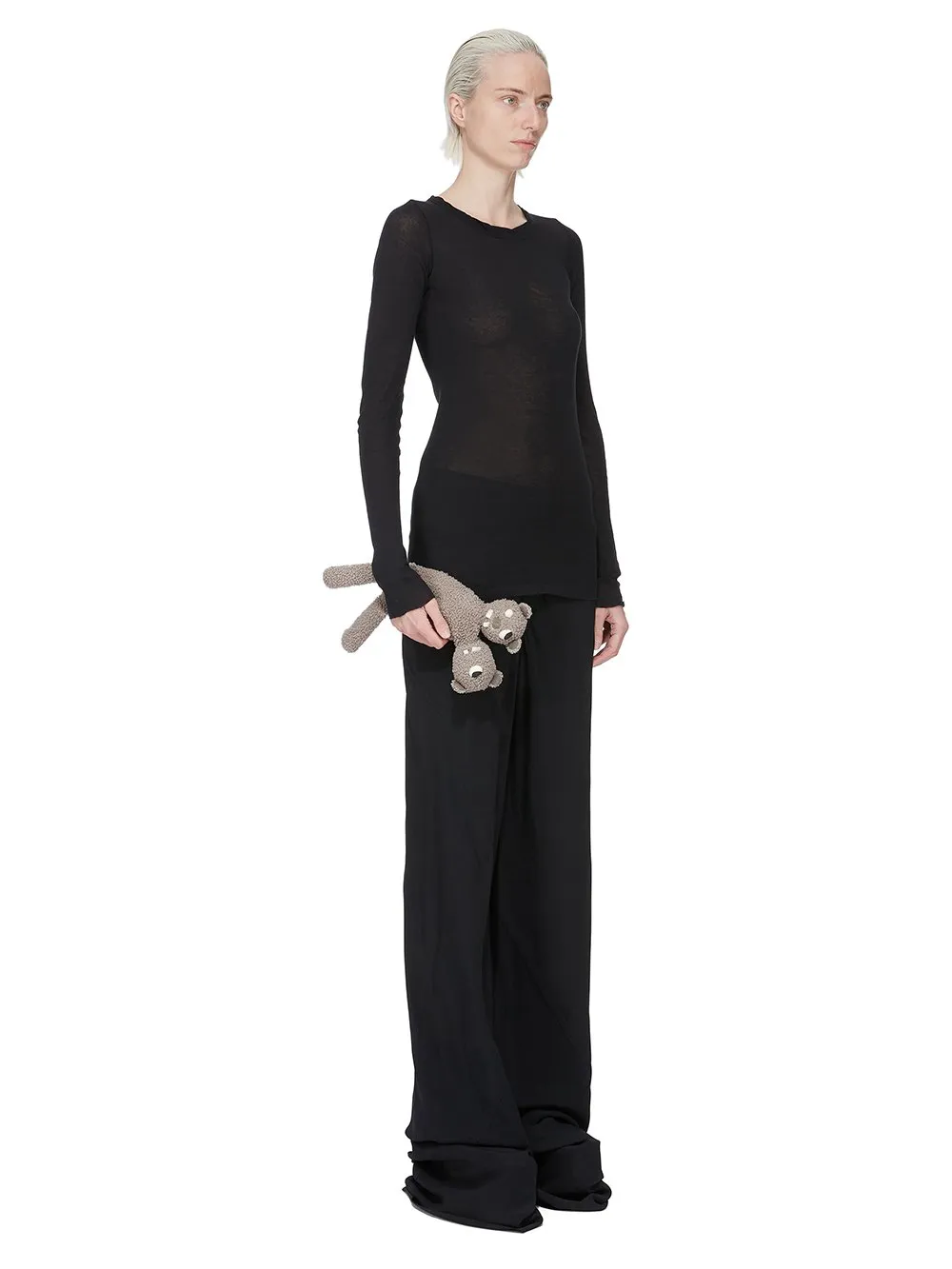 Rick Owens Hun Siamese Bear In Dark Dust Lamb Shearling