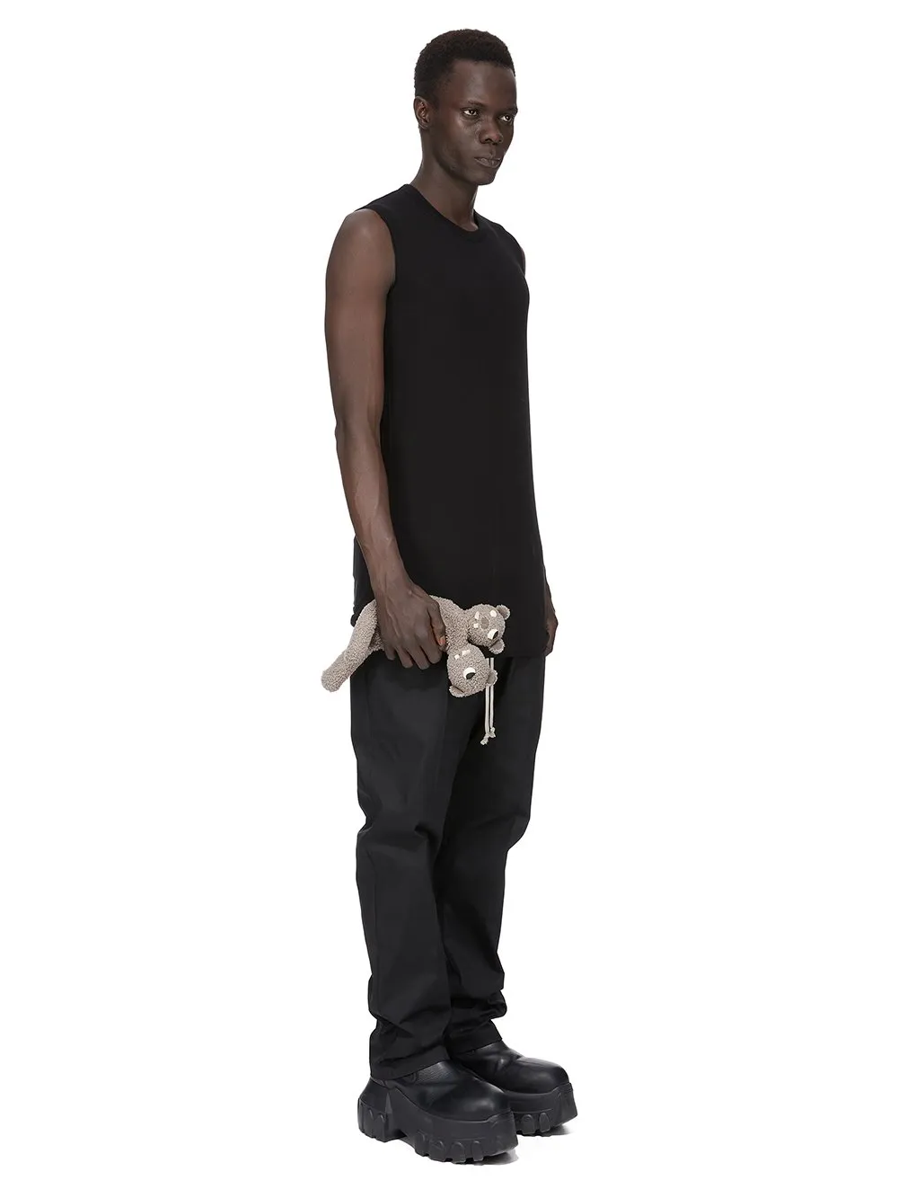 Rick Owens Hun Siamese Bear In Dark Dust Lamb Shearling