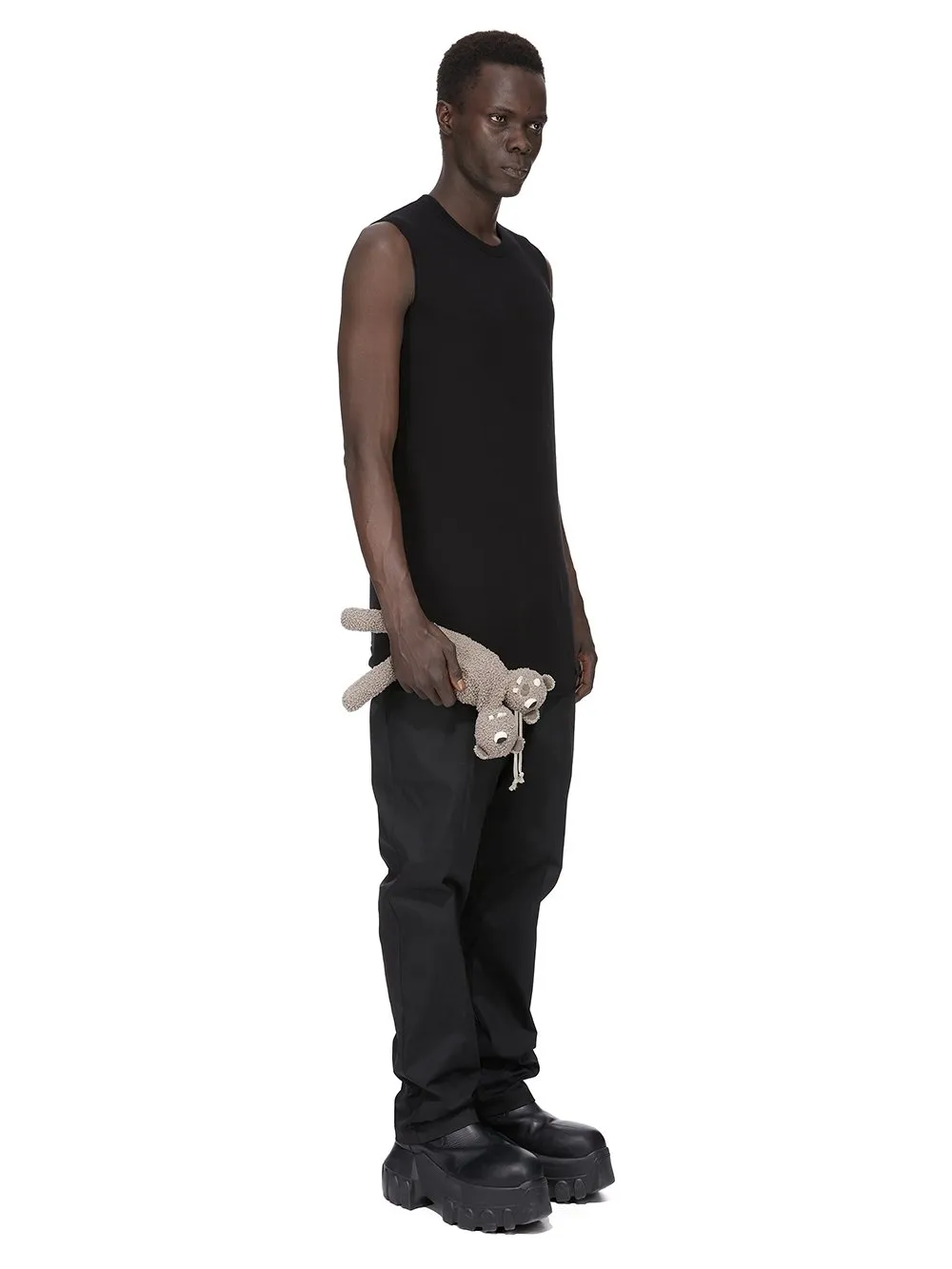 Rick Owens Hun Siamese Bear In Dark Dust Lamb Shearling